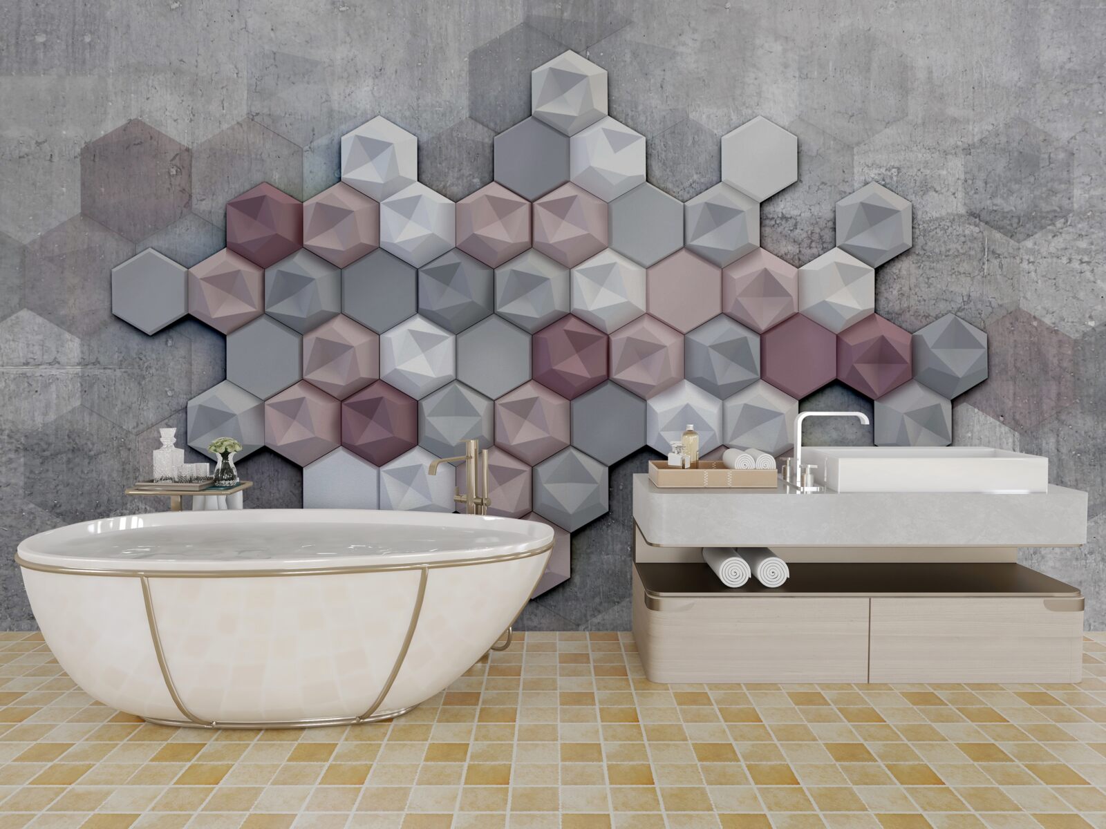 Fototapeta bunková štruktúra tvorená päťuholníkmi