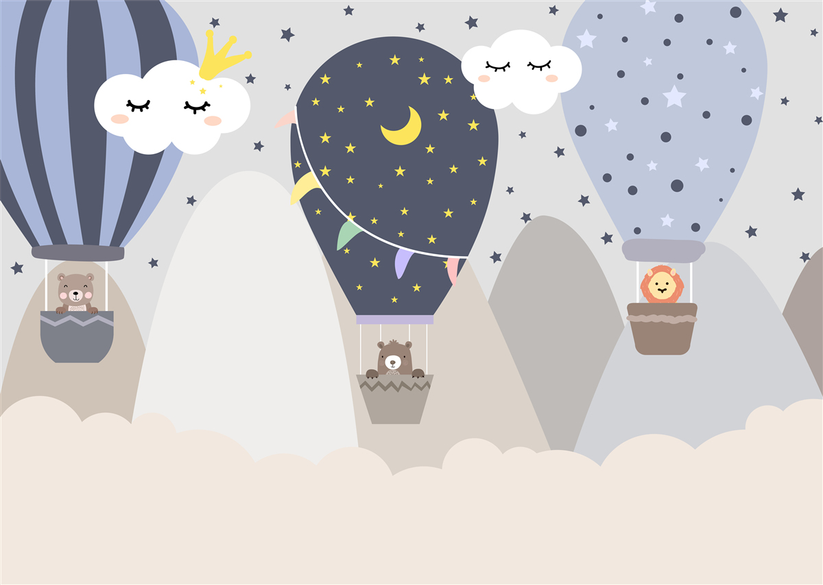 Fototapeta zvieratá lietajúce v balónoch