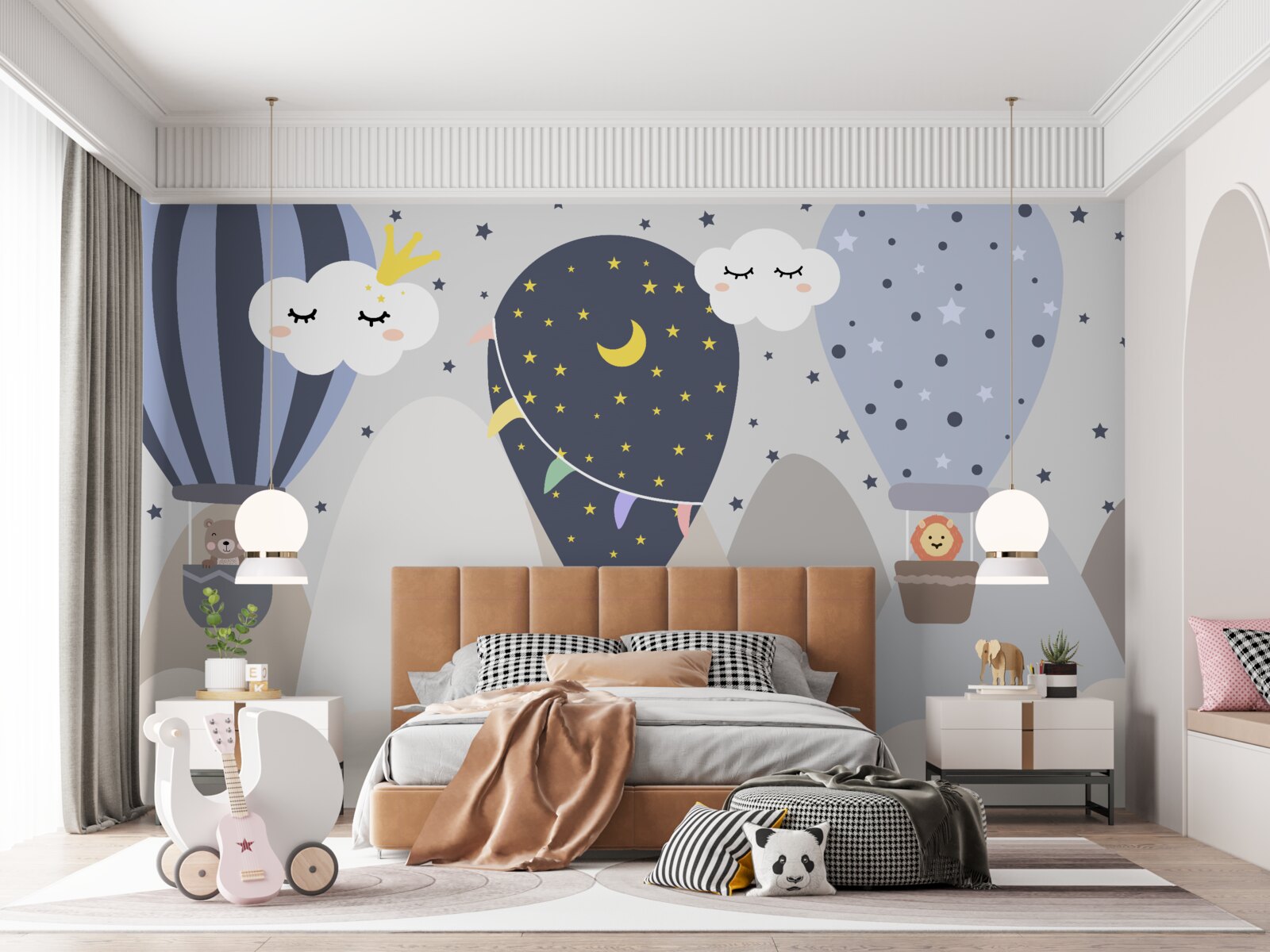 Fototapeta zvieratá lietajúce v balónoch