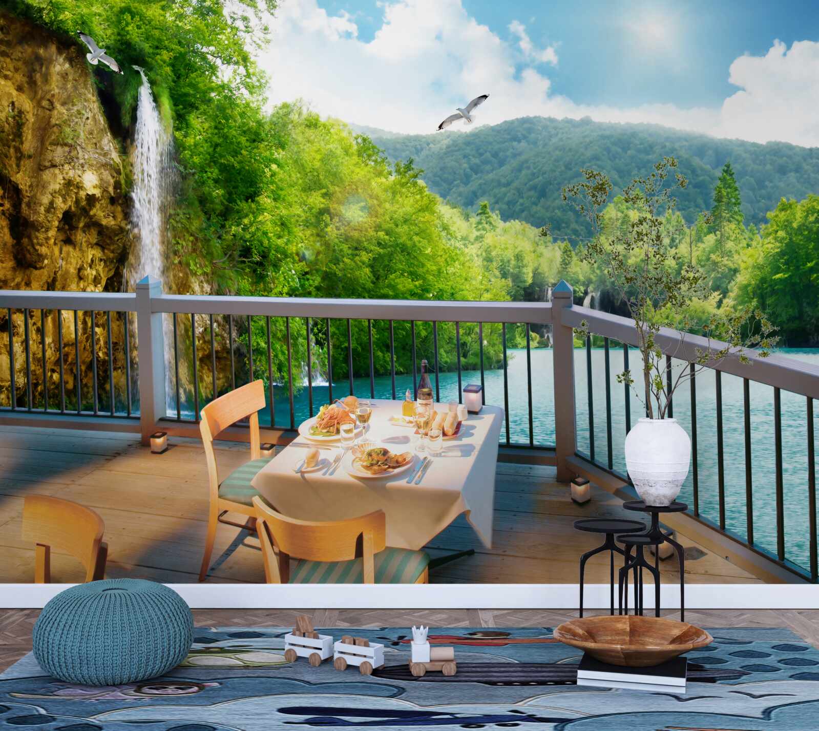 Fototapeta Raňajky s úžasnou scenériou