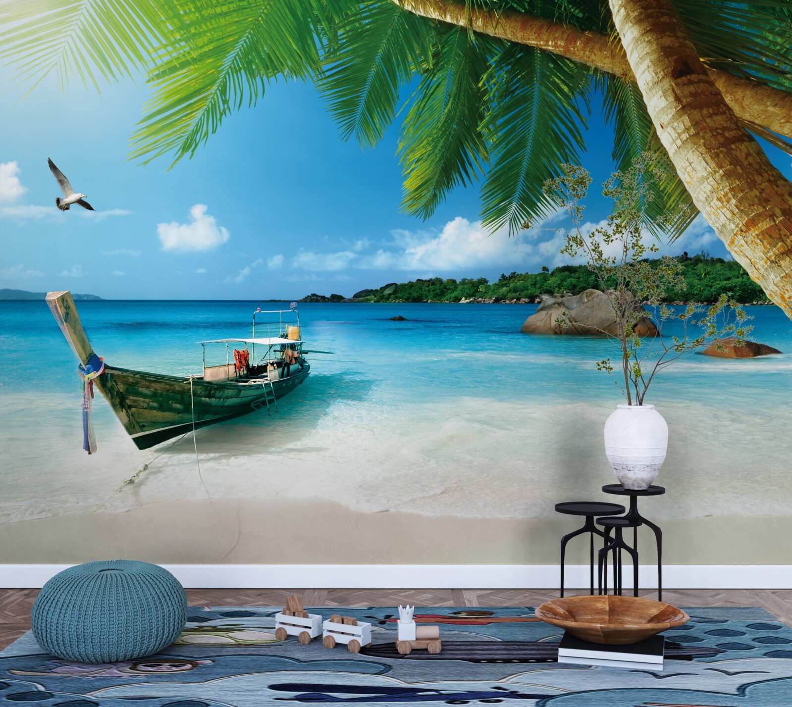 Fototapeta mólo na ostrove pri mori