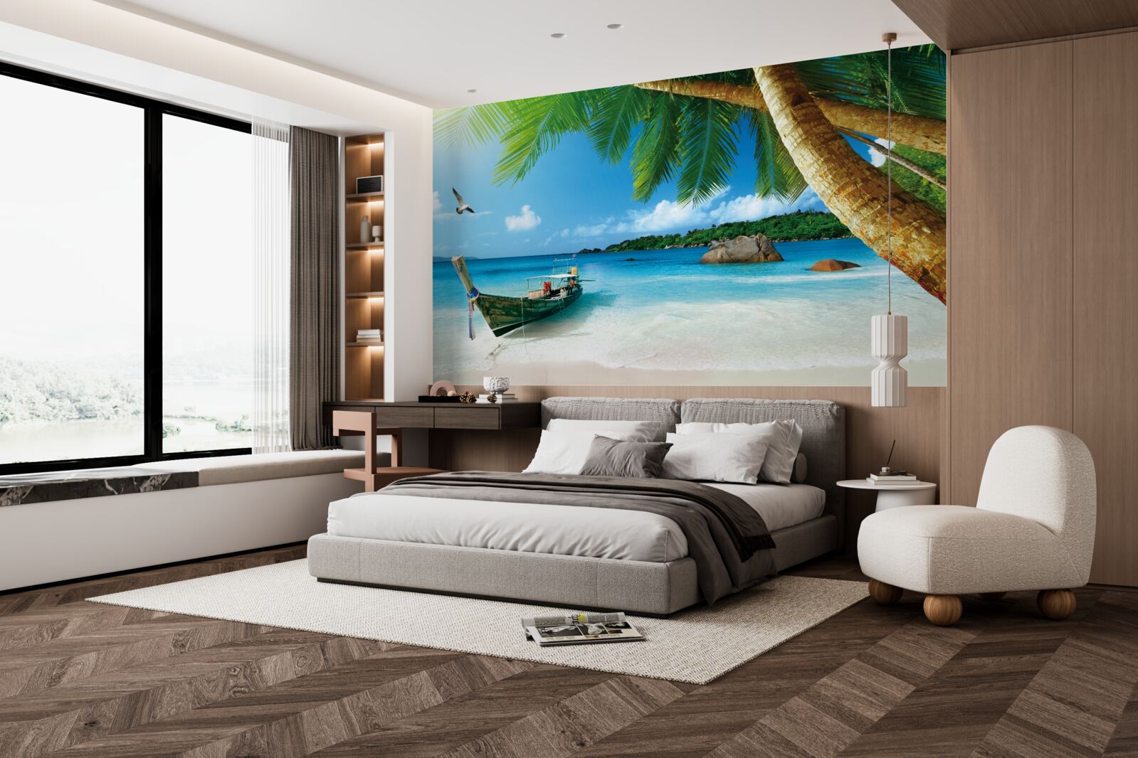 Fototapeta mólo na ostrove pri mori