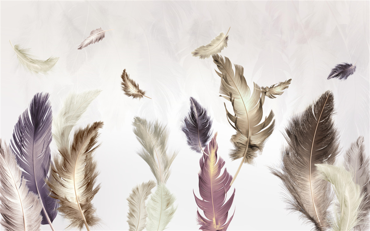 Fototapeta krémové odtiene pierok