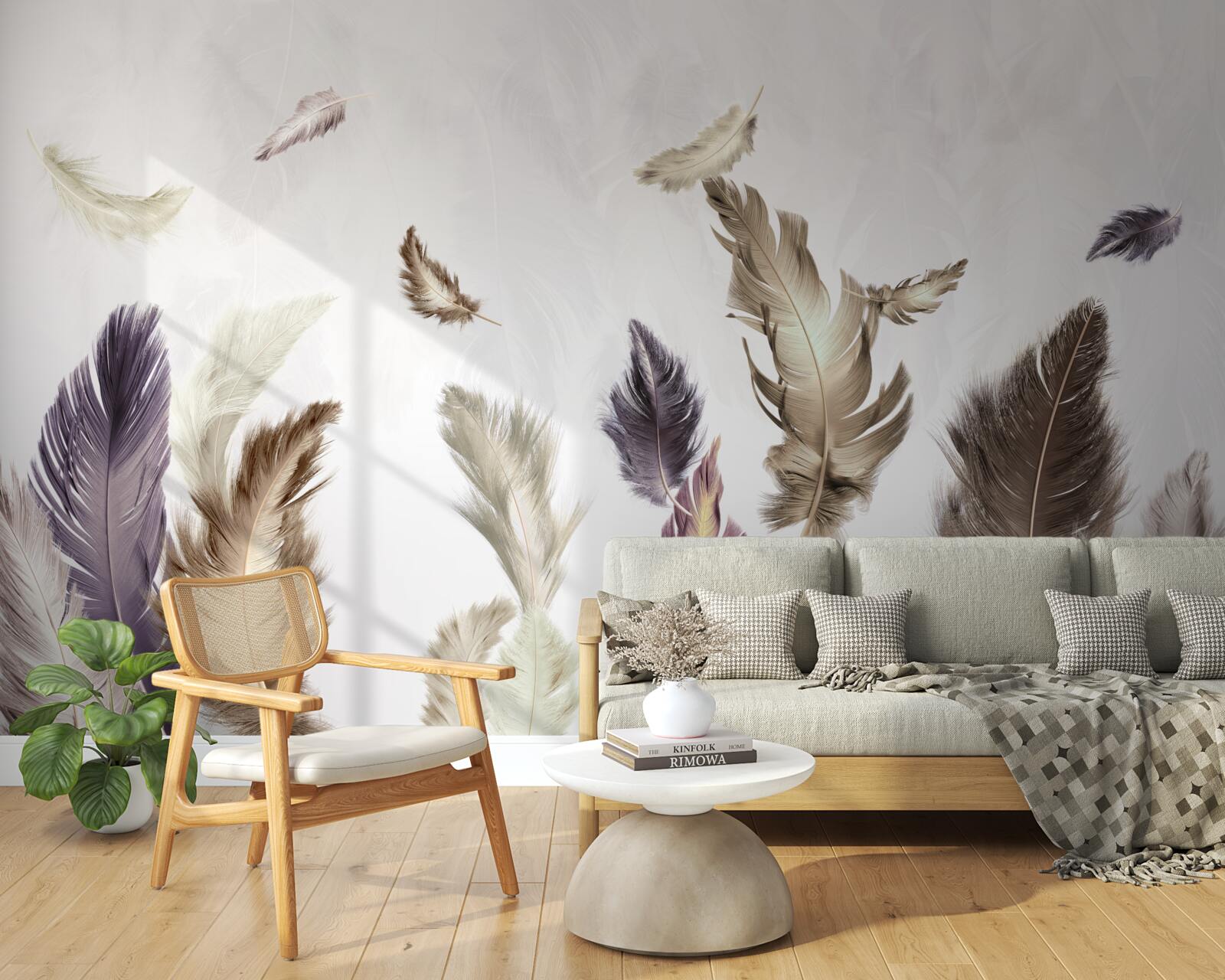 Fototapeta krémové odtiene pierok