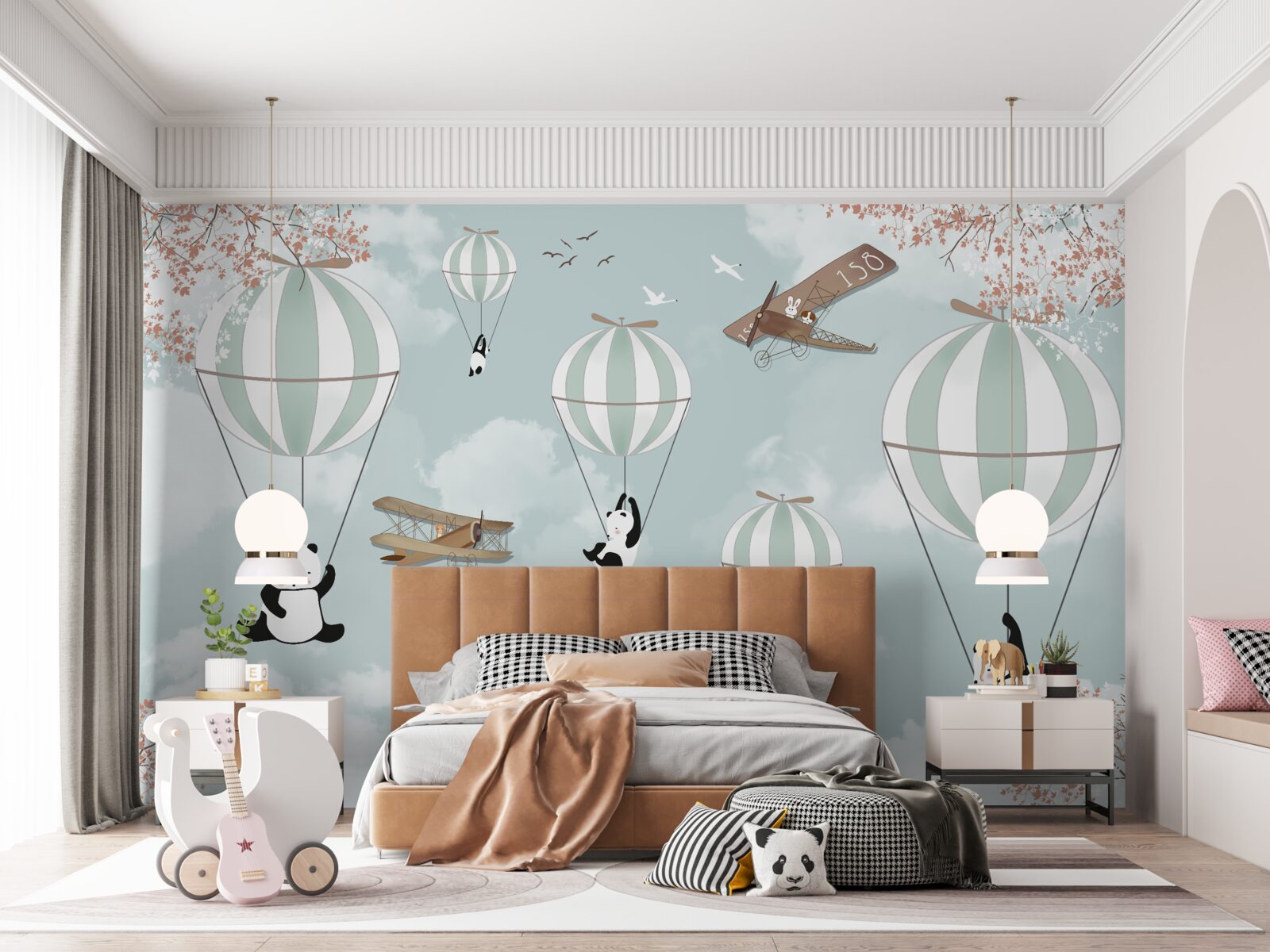 Fototapeta balóny s pandami