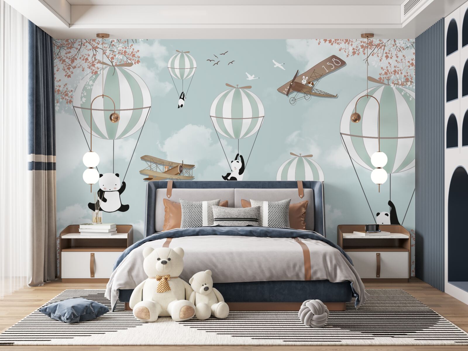 Fototapeta balóny s pandami