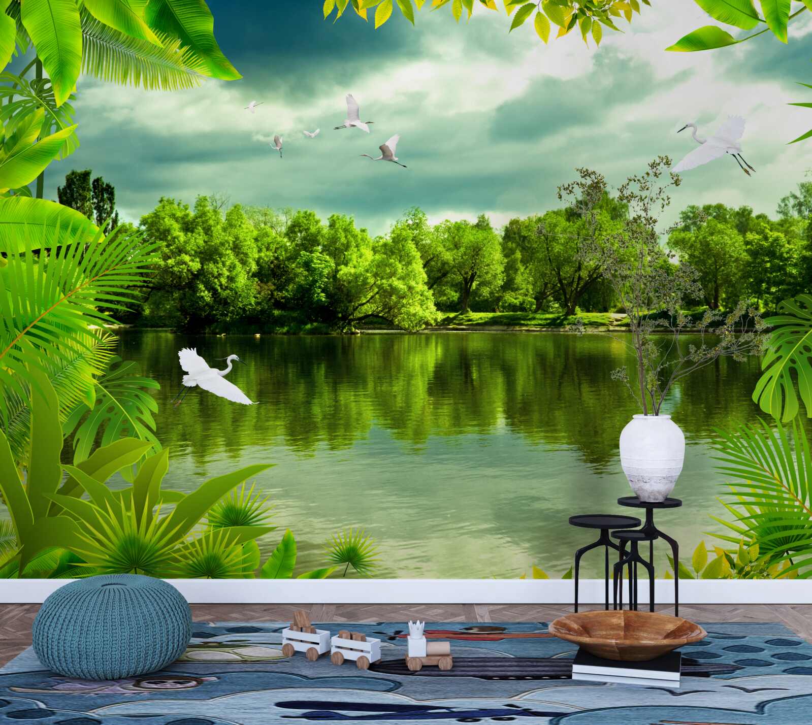 Fototapeta nádherné jazero v lese