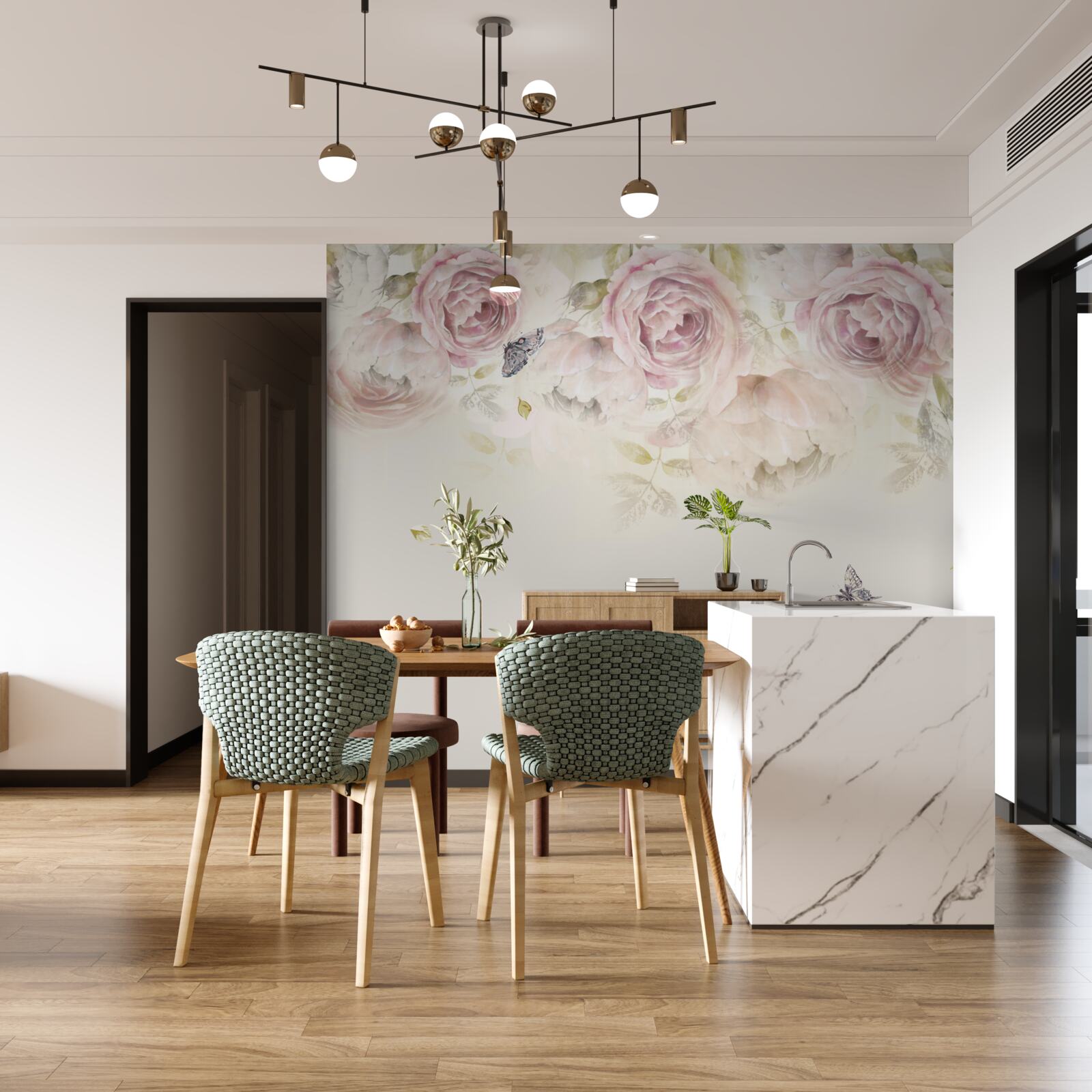 Fototapeta veniec z bohatých ruží