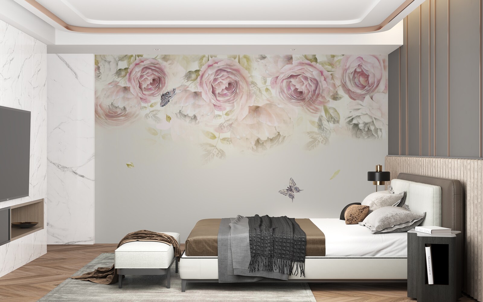 Fototapeta veniec z bohatých ruží