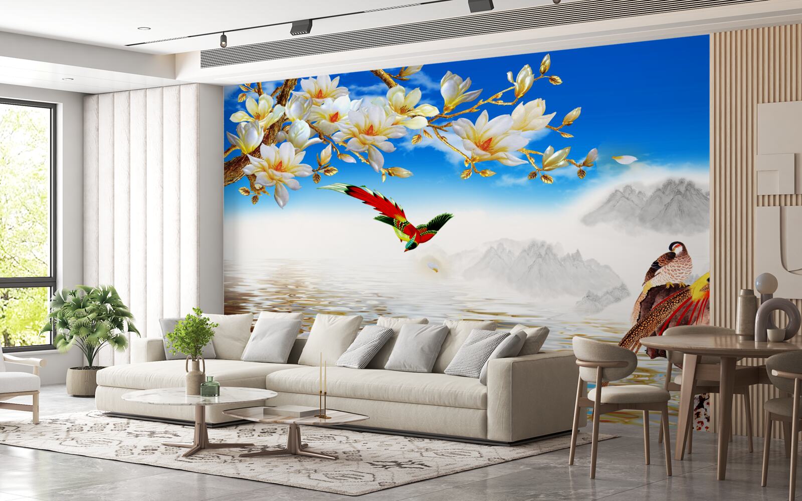 Fototapeta roztomilé vtáky pri rybníku