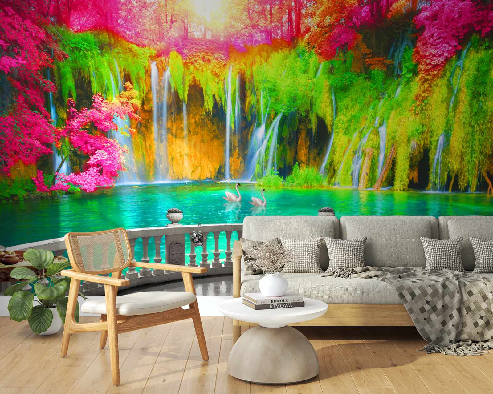 Fototapeta patio s panoramatickým výhľadom na malebnú prírodu