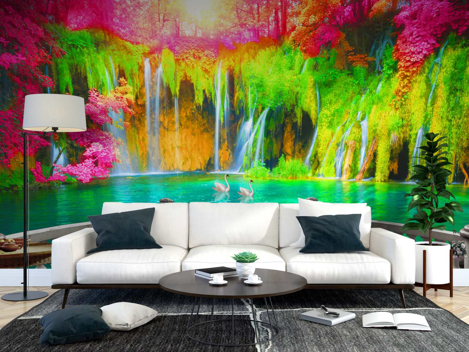 Fototapeta patio s panoramatickým výhľadom na malebnú prírodu