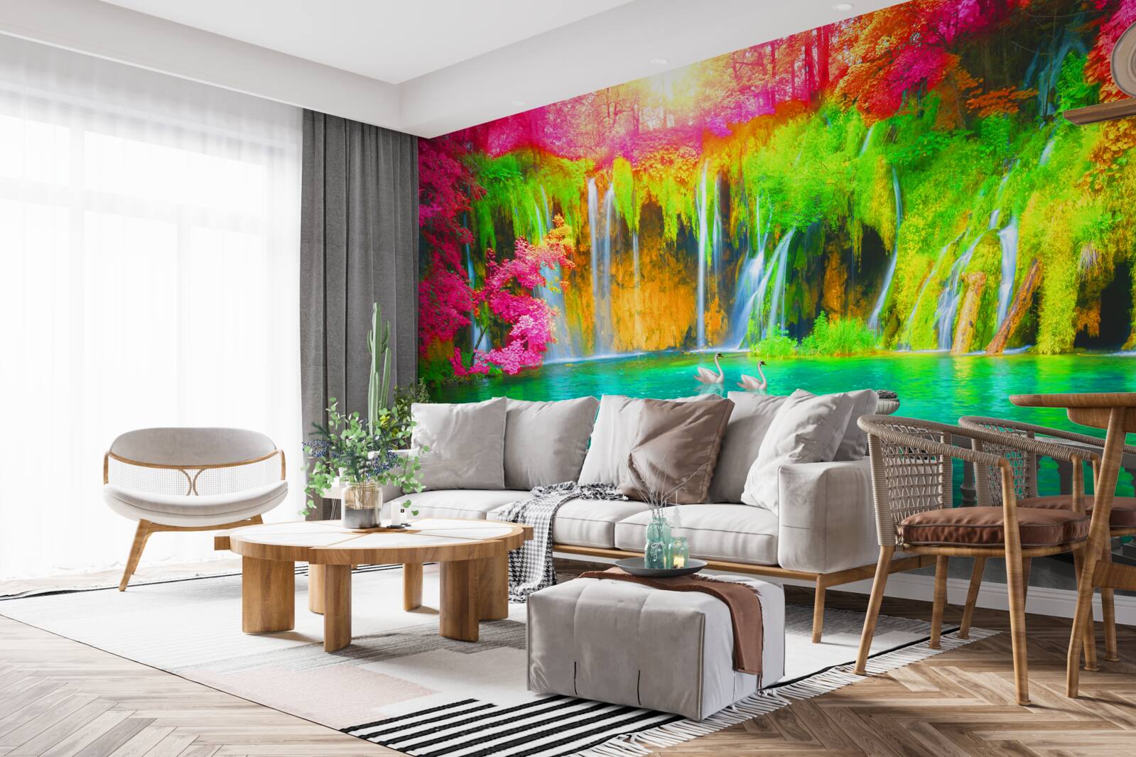 Fototapeta patio s panoramatickým výhľadom na malebnú prírodu