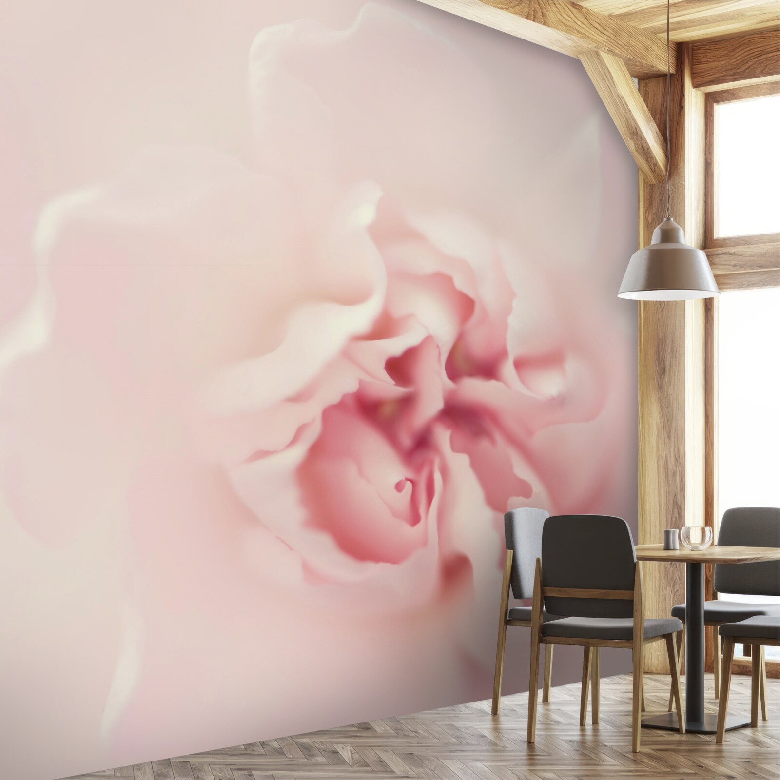 Fototapeta detailný obrázok ružového kvetinového srdca