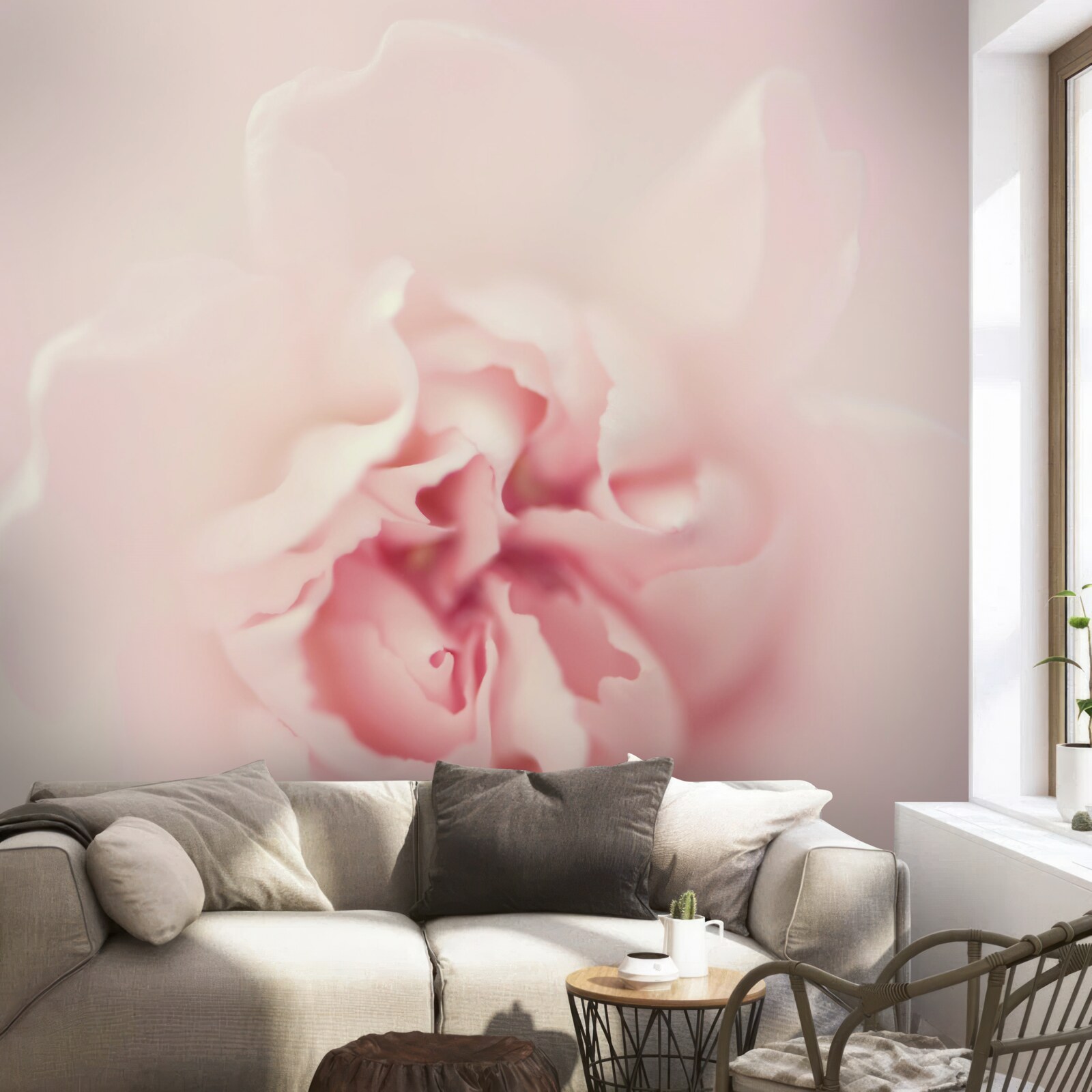 Fototapeta detailný obrázok ružového kvetinového srdca