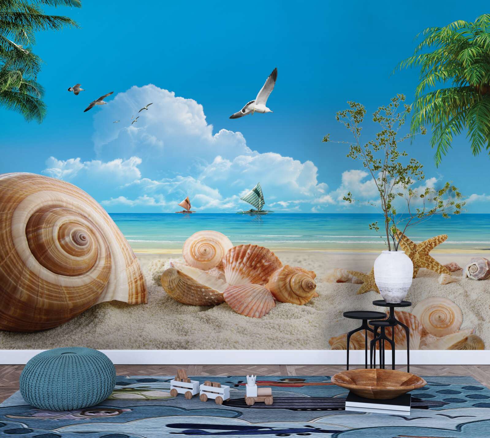 Fototapeta mušle na pobreží mora