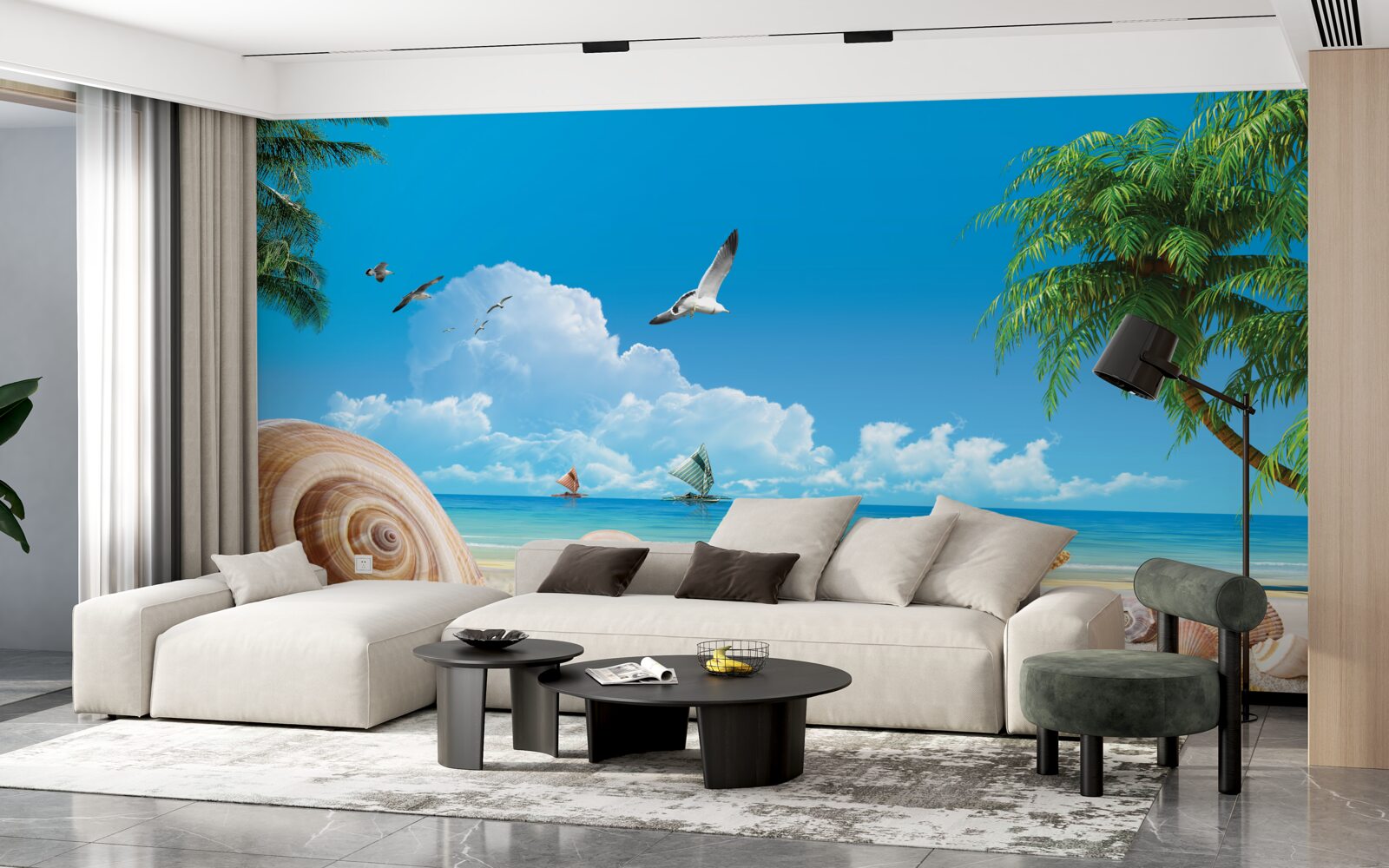 Fototapeta mušle na pobreží mora