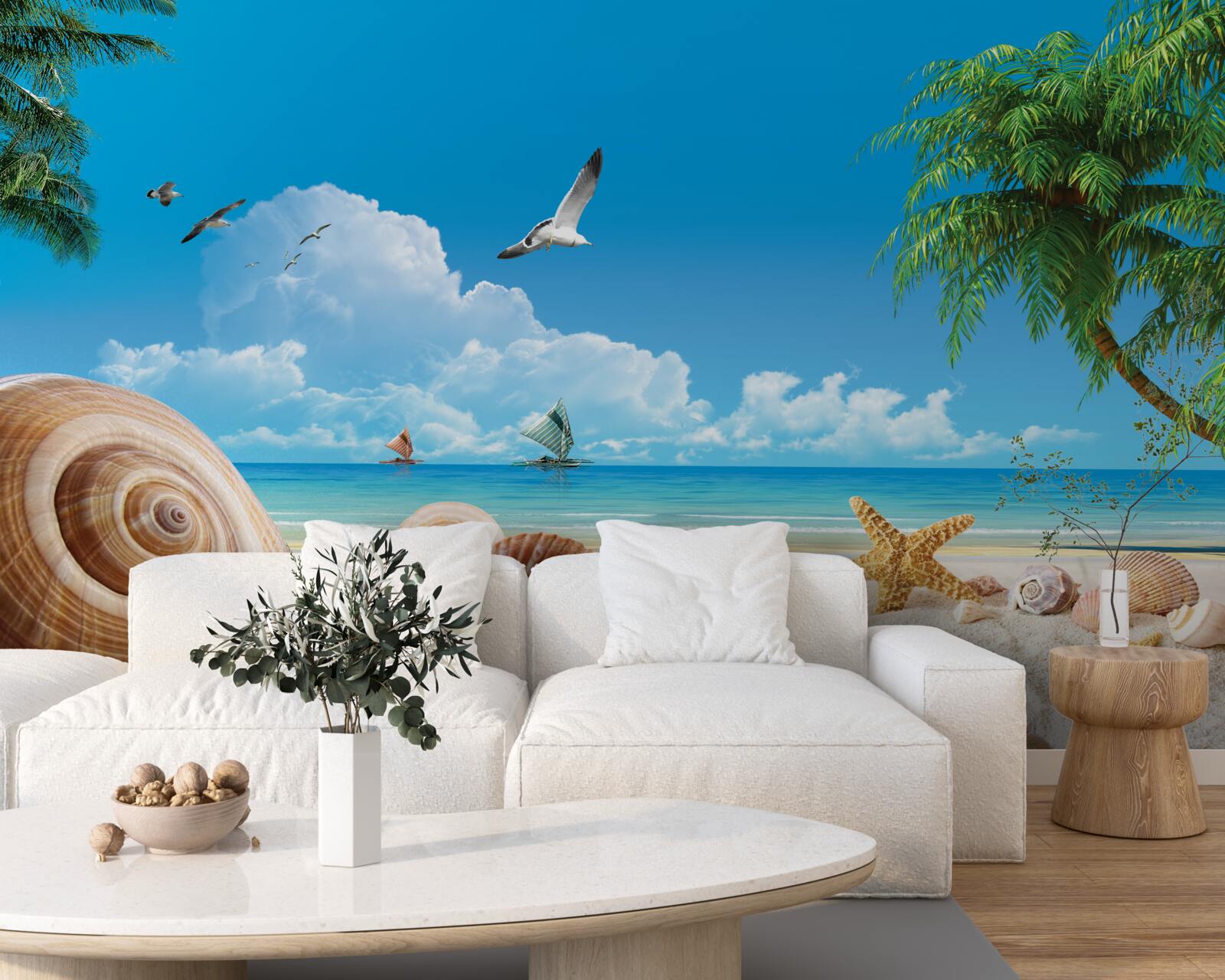 Fototapeta mušle na pobreží mora