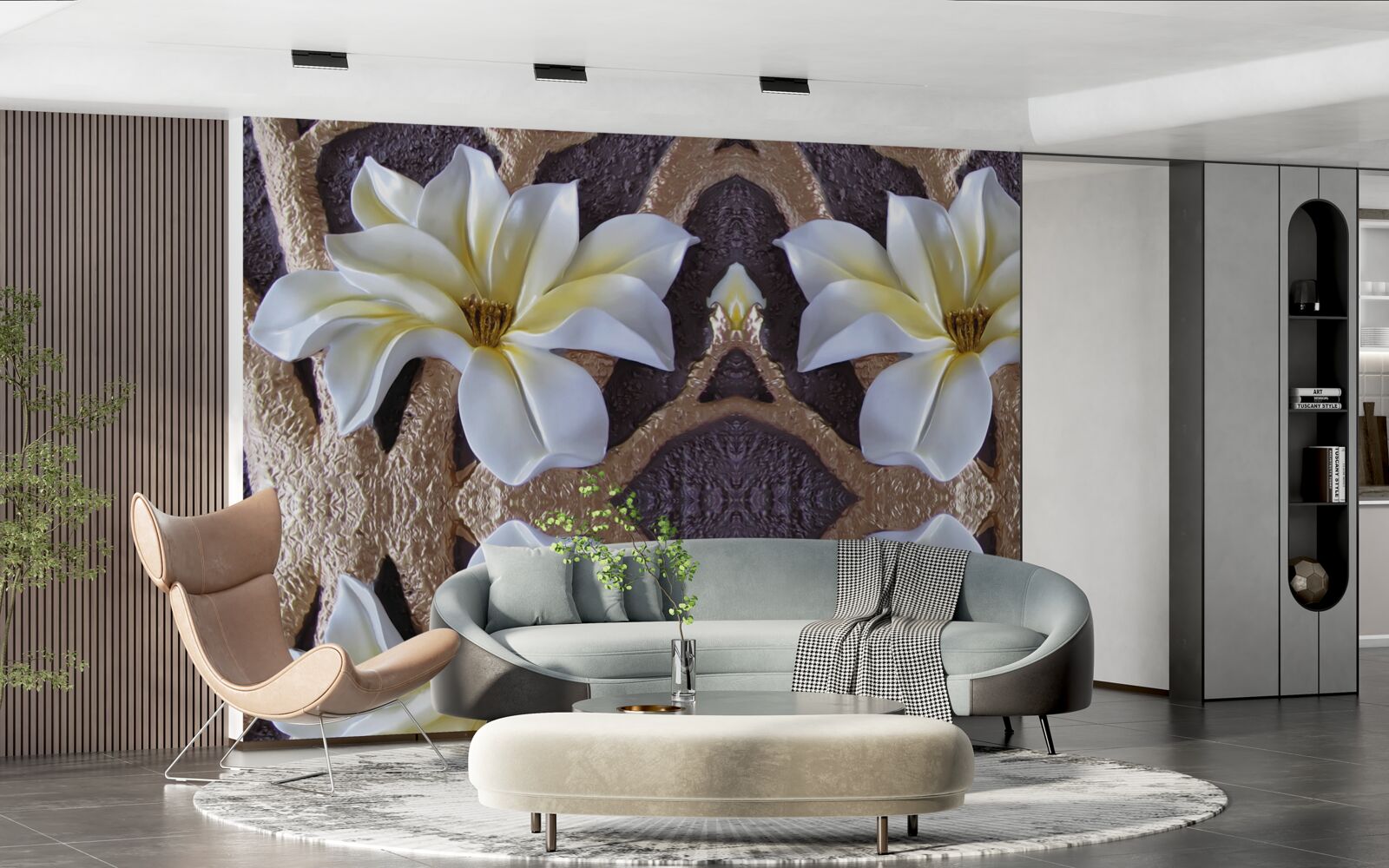 Fototapeta veľké biele kvety