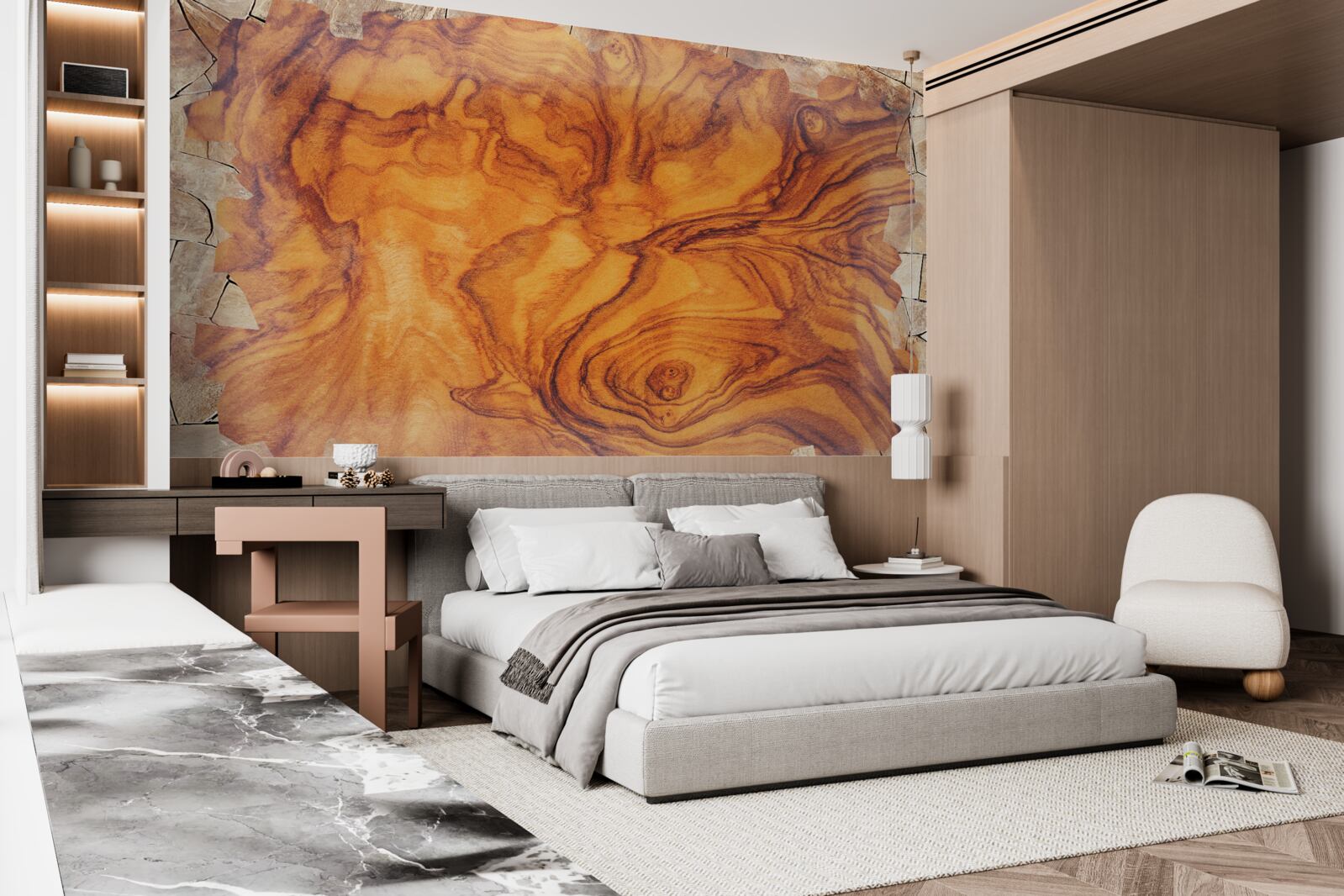 Fototapeta červeno-hnedé drevo