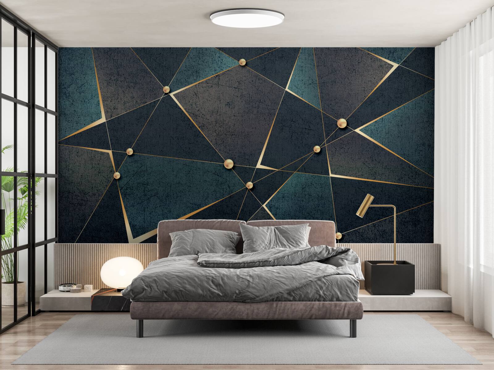 Fototapeta záblesky svetla v tmavej noci