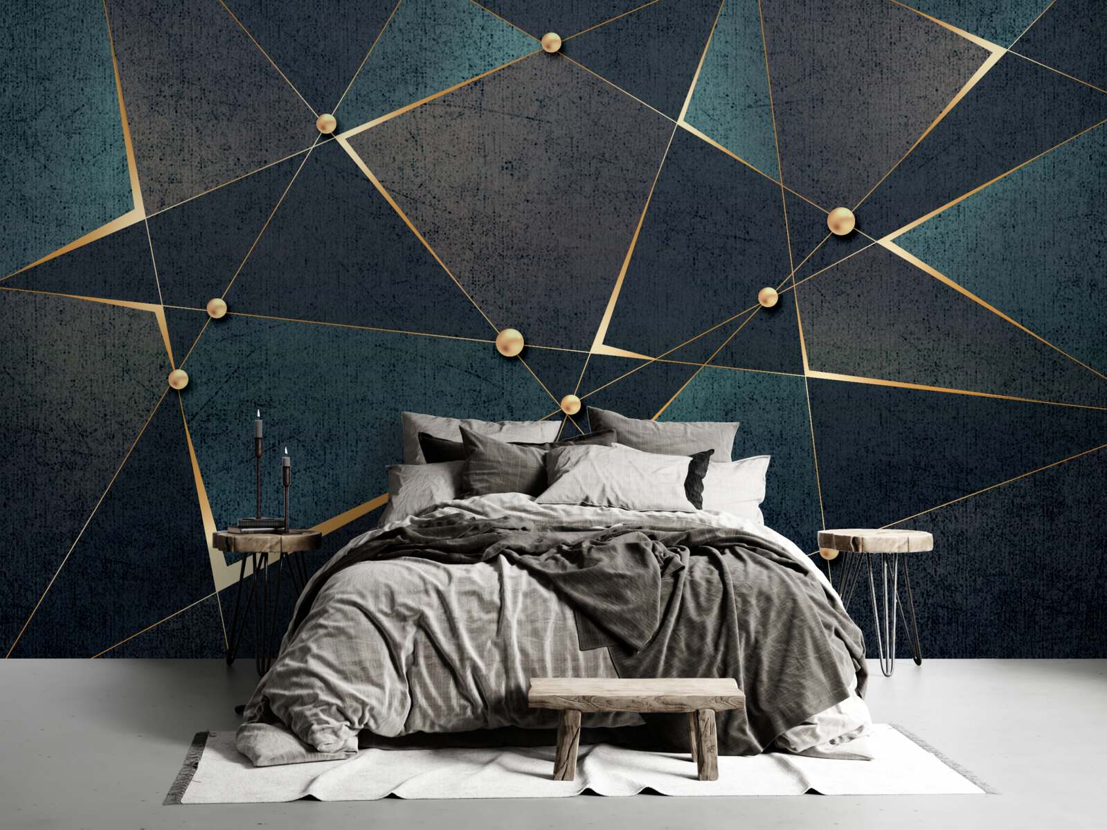 Fototapeta záblesky svetla v tmavej noci