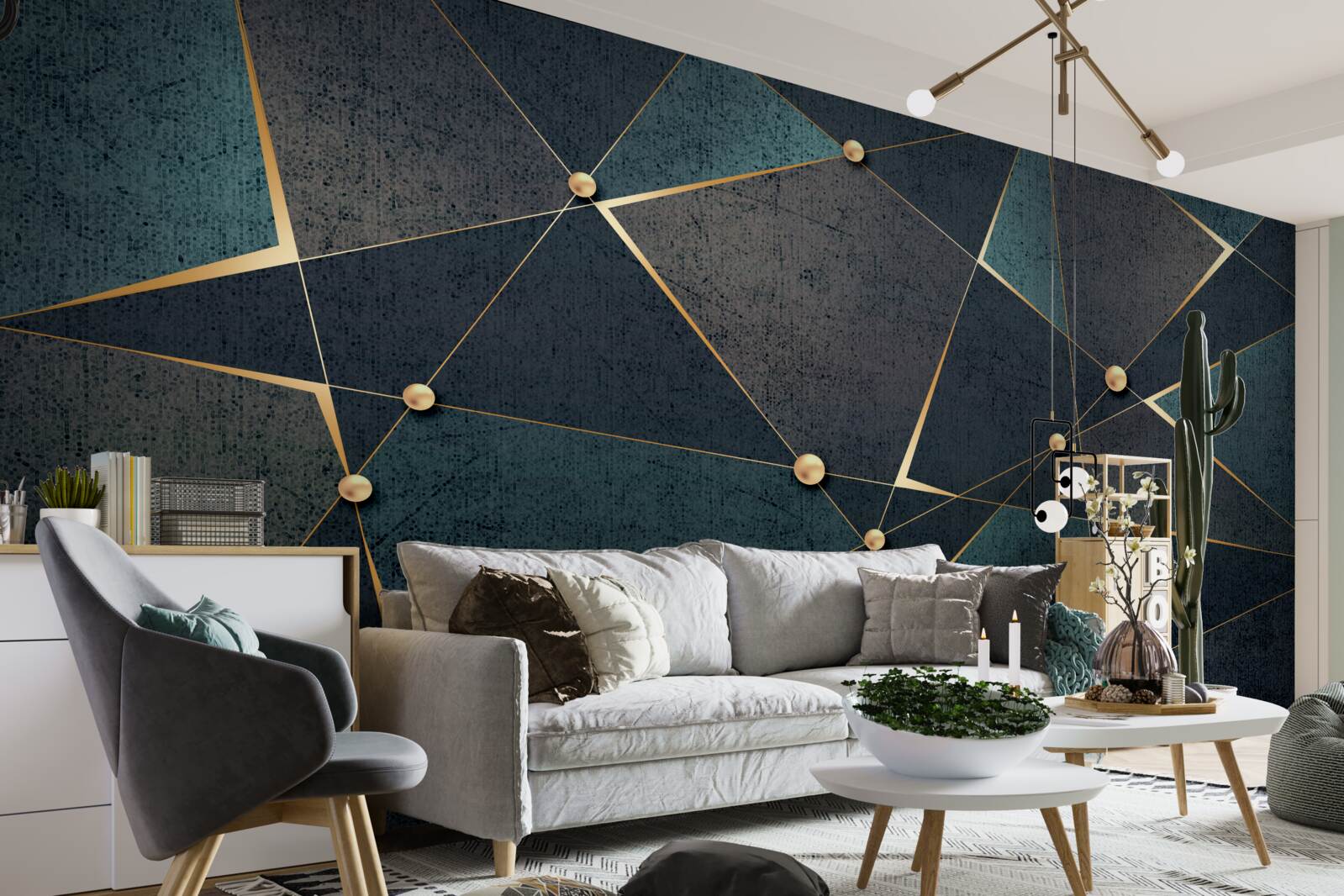 Fototapeta záblesky svetla v tmavej noci