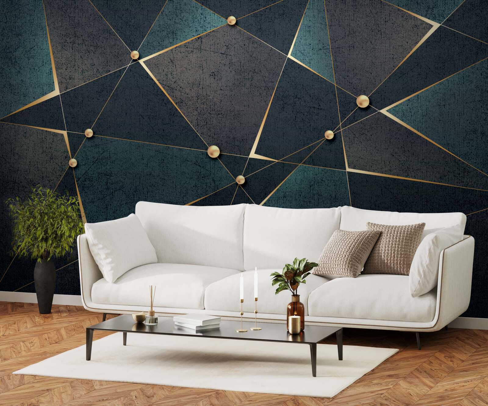 Fototapeta záblesky svetla v tmavej noci