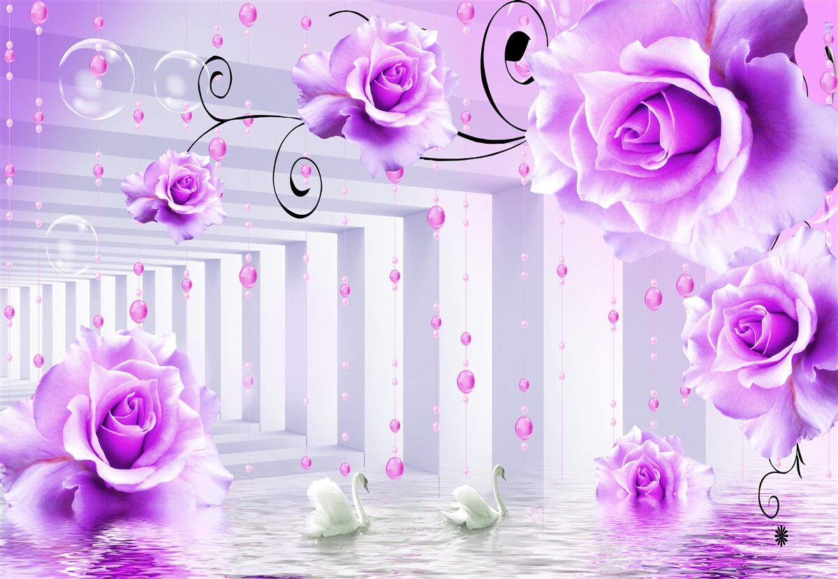 Fototapeta orgovánové ruže plávajúce na vode