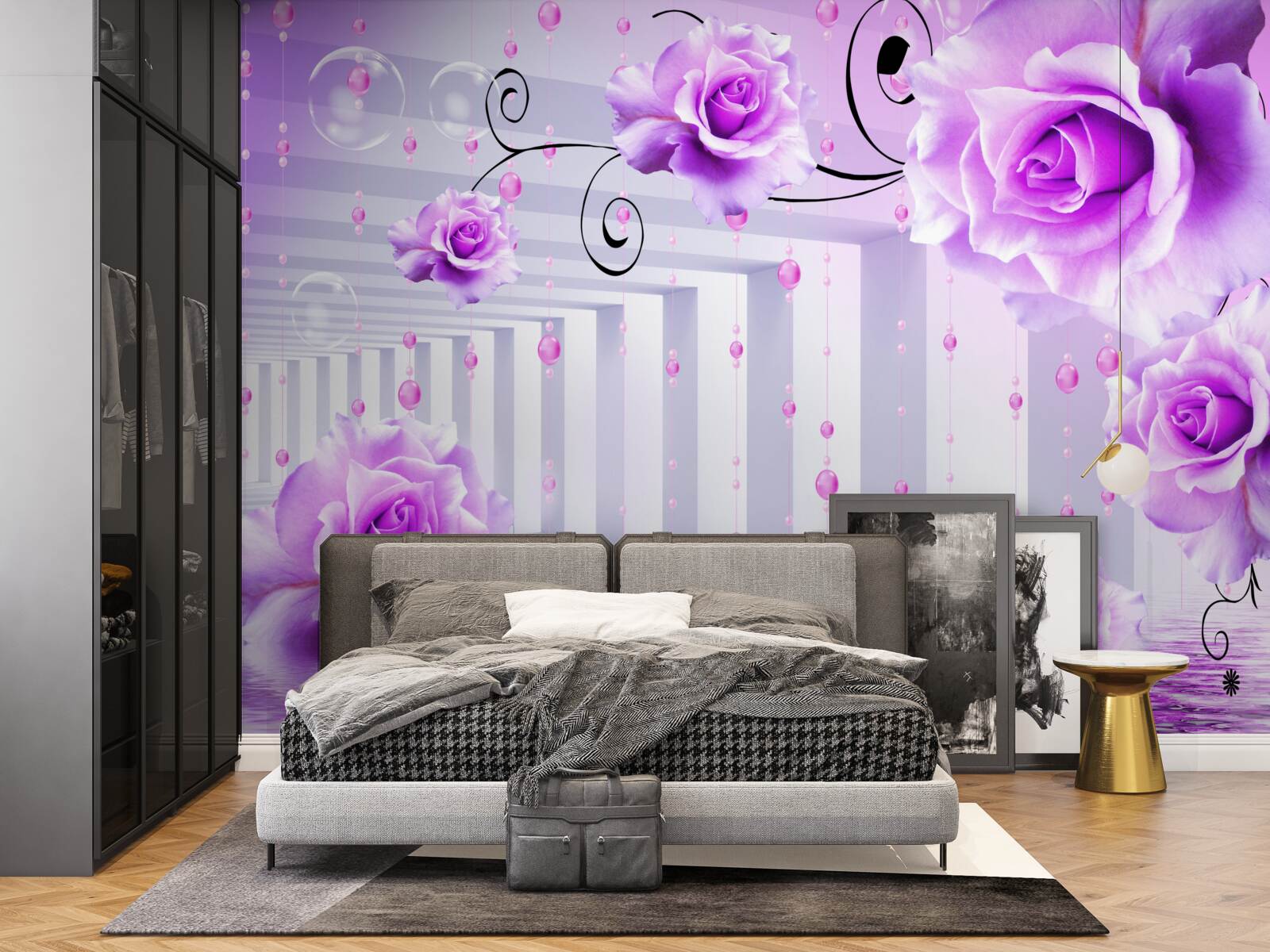 Fototapeta orgovánové ruže plávajúce na vode