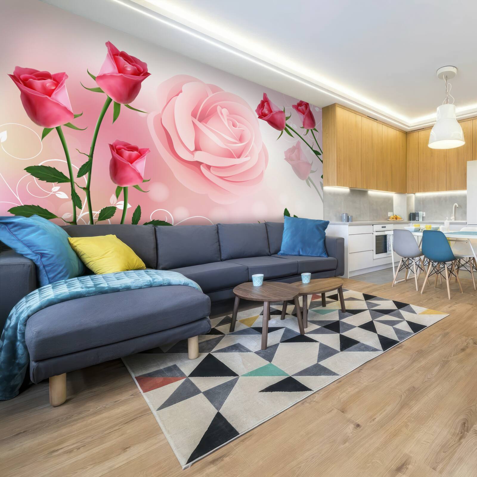 Fototapeta sada ružových púčikov ruží