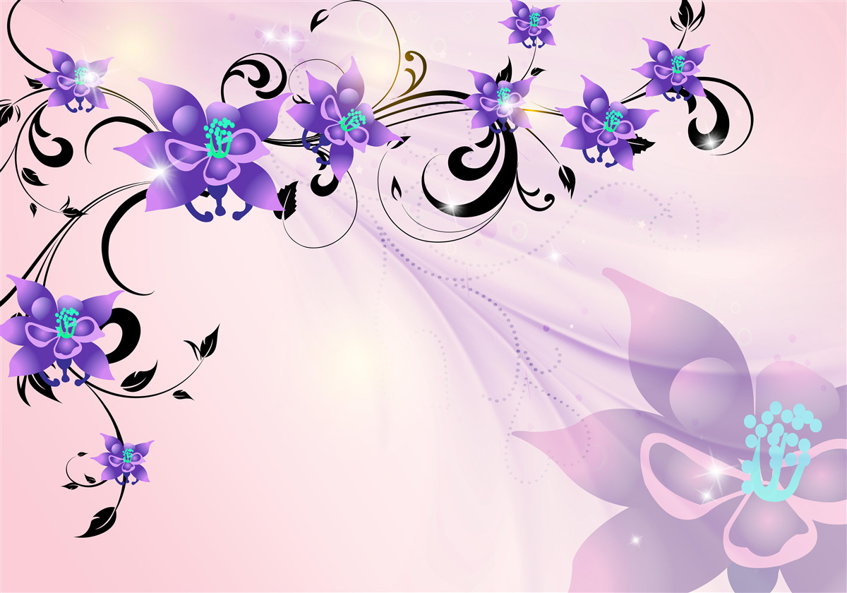 Fototapeta žiara fialových kvetov