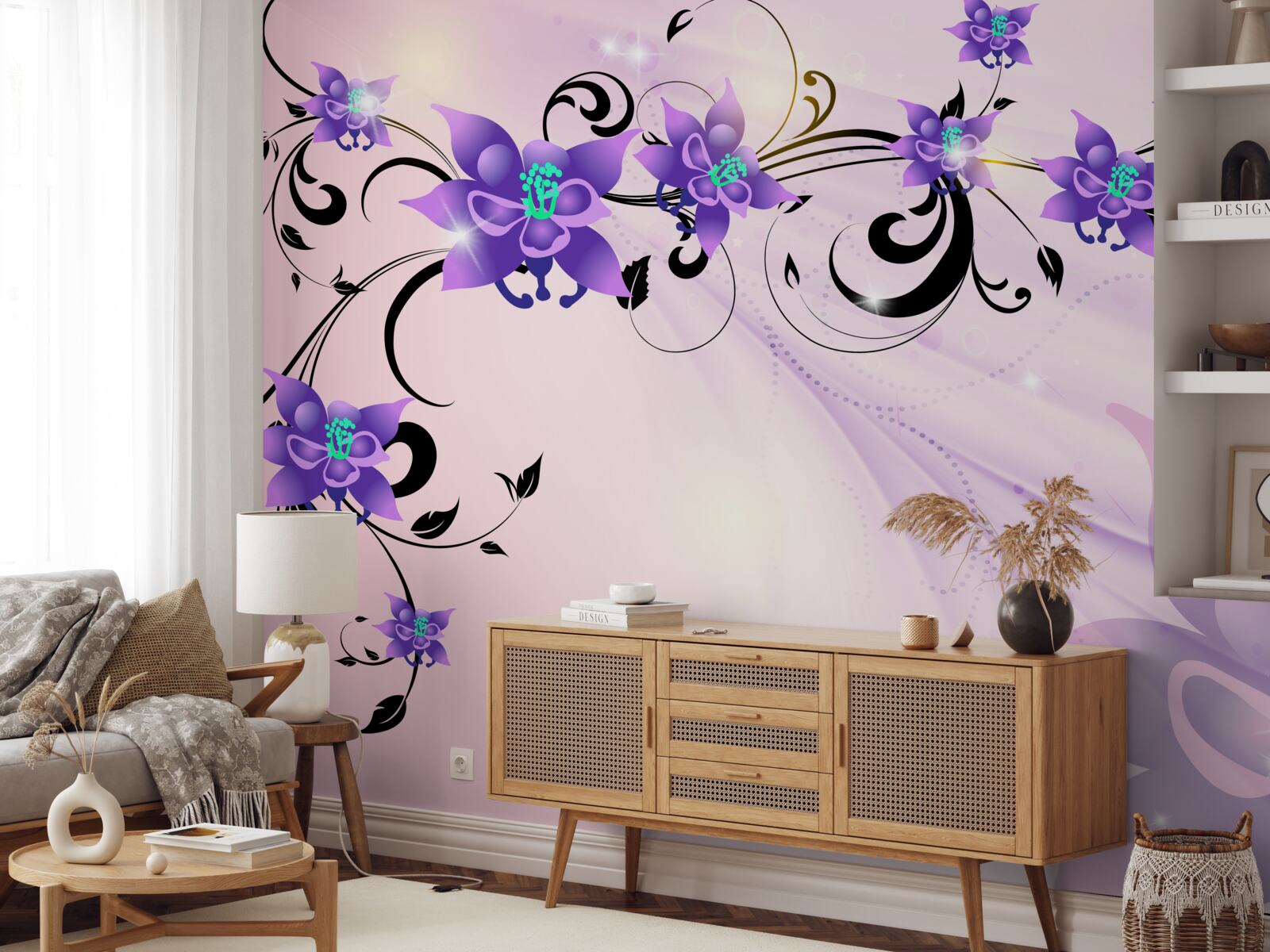 Fototapeta žiara fialových kvetov