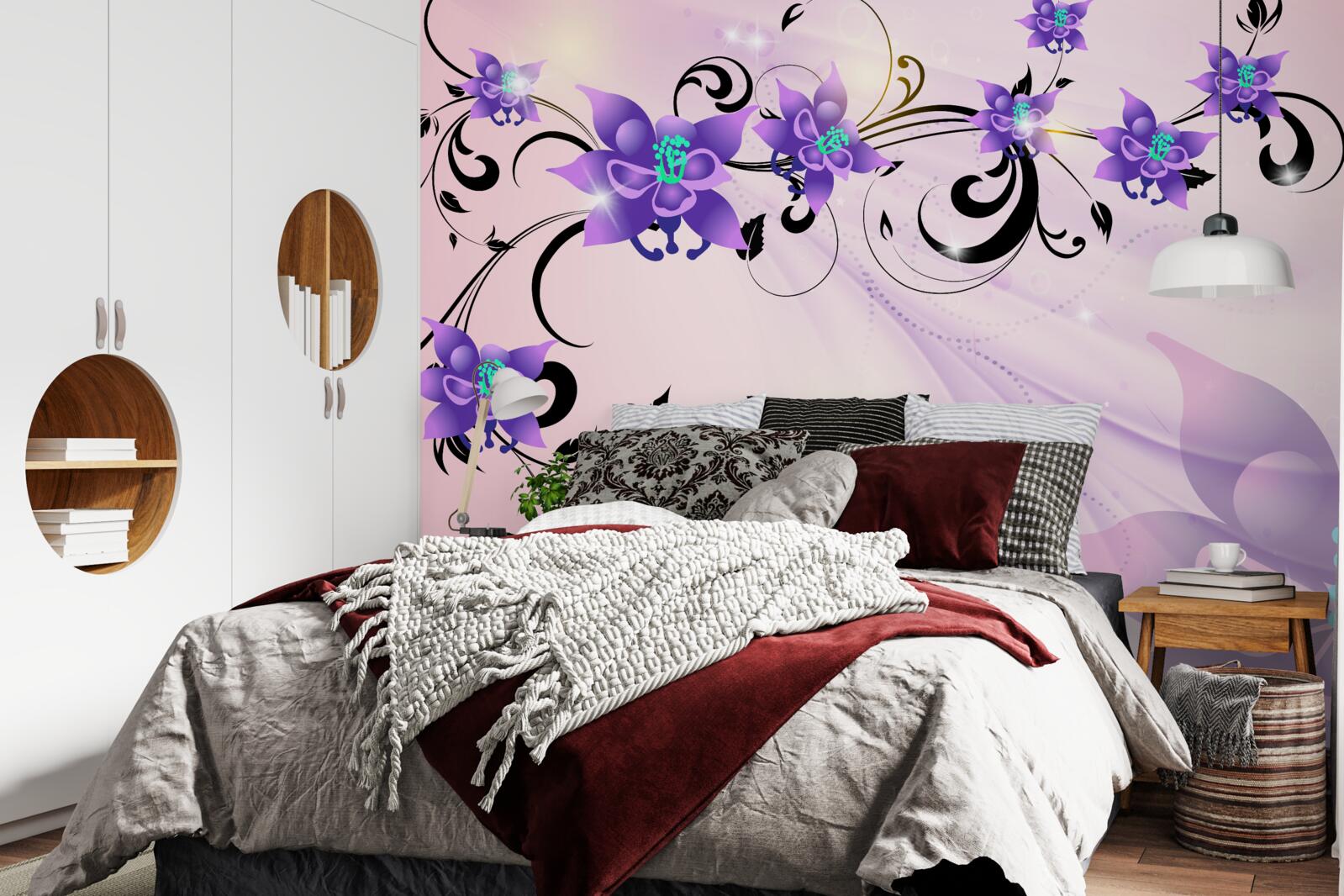 Fototapeta žiara fialových kvetov