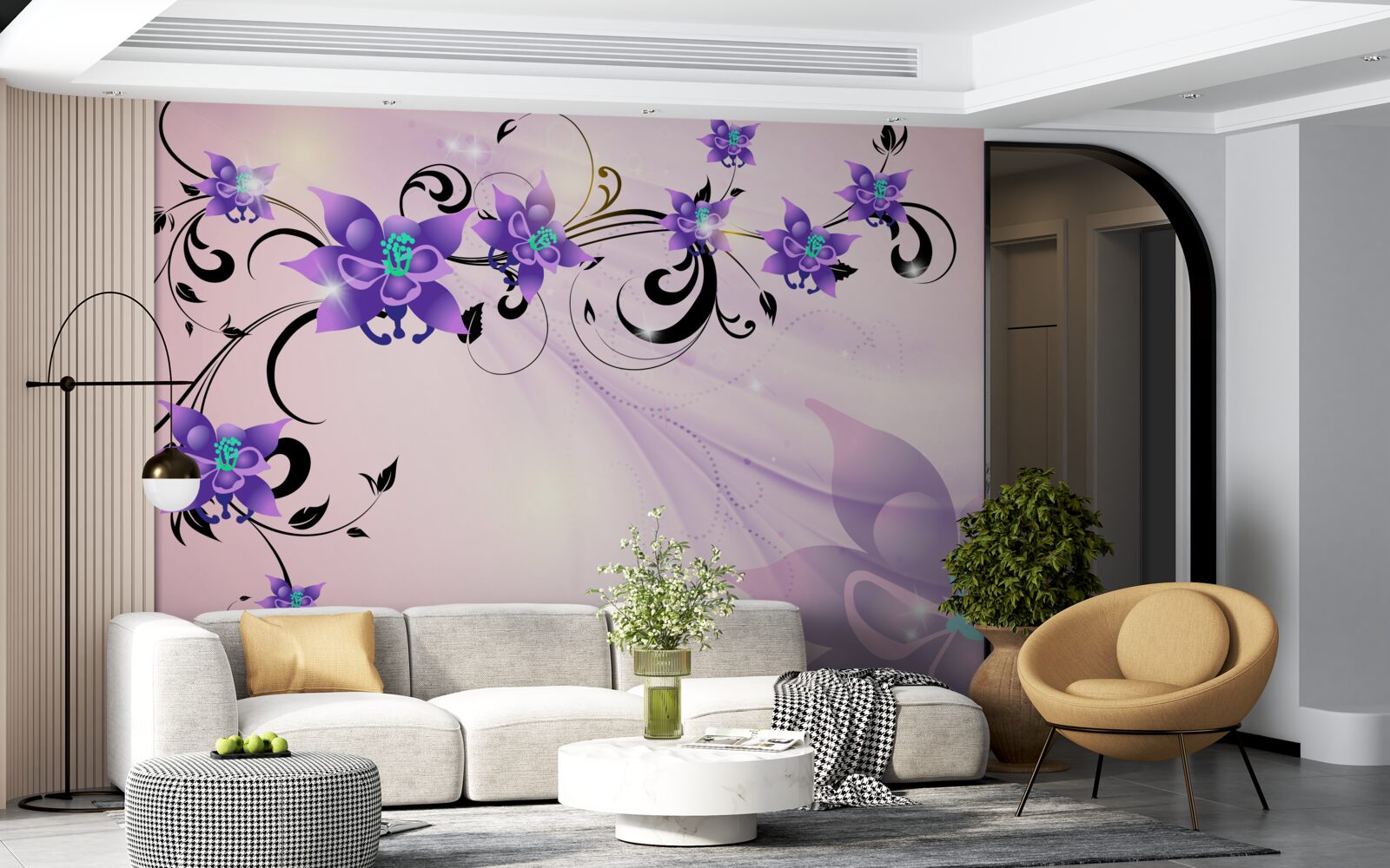 Fototapeta žiara fialových kvetov