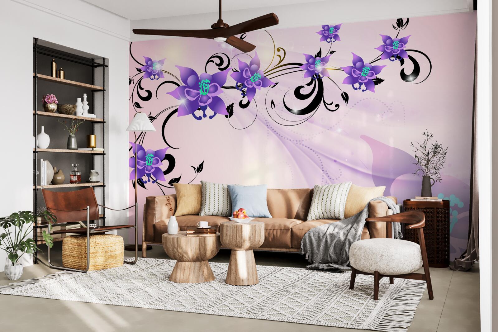 Fototapeta žiara fialových kvetov