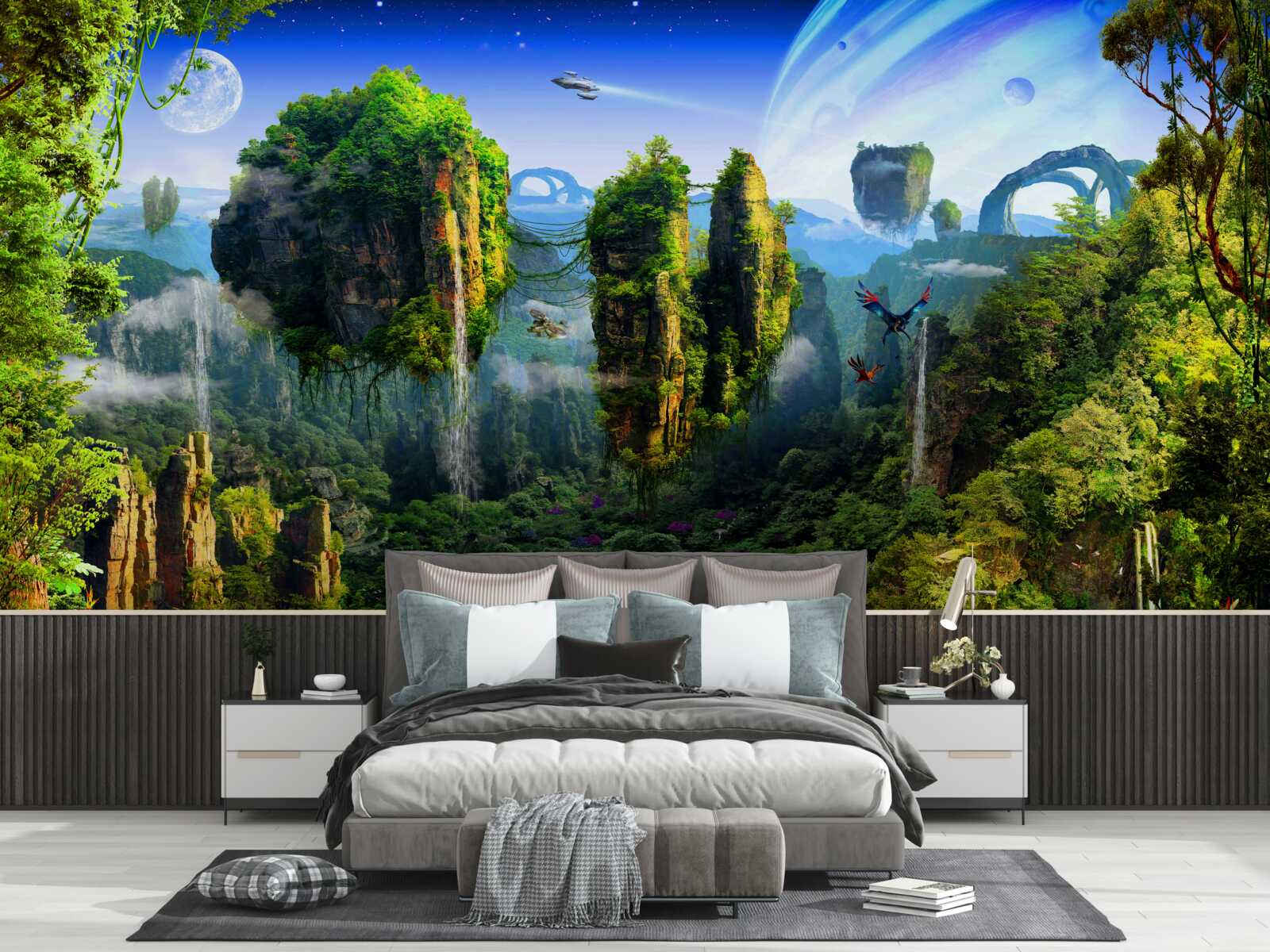 Fototapeta zelené mesto vo fantasy štýle