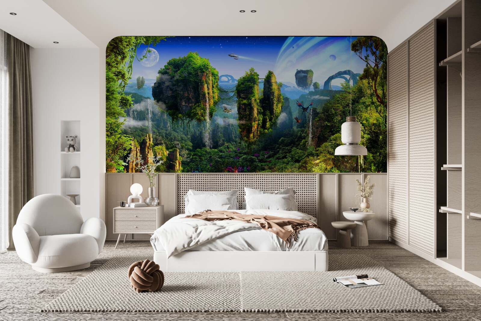 Fototapeta zelené mesto vo fantasy štýle