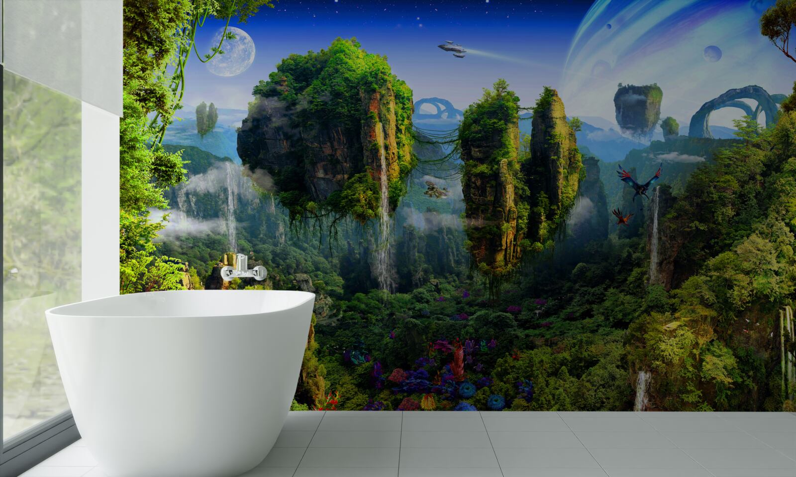 Fototapeta zelené mesto vo fantasy štýle