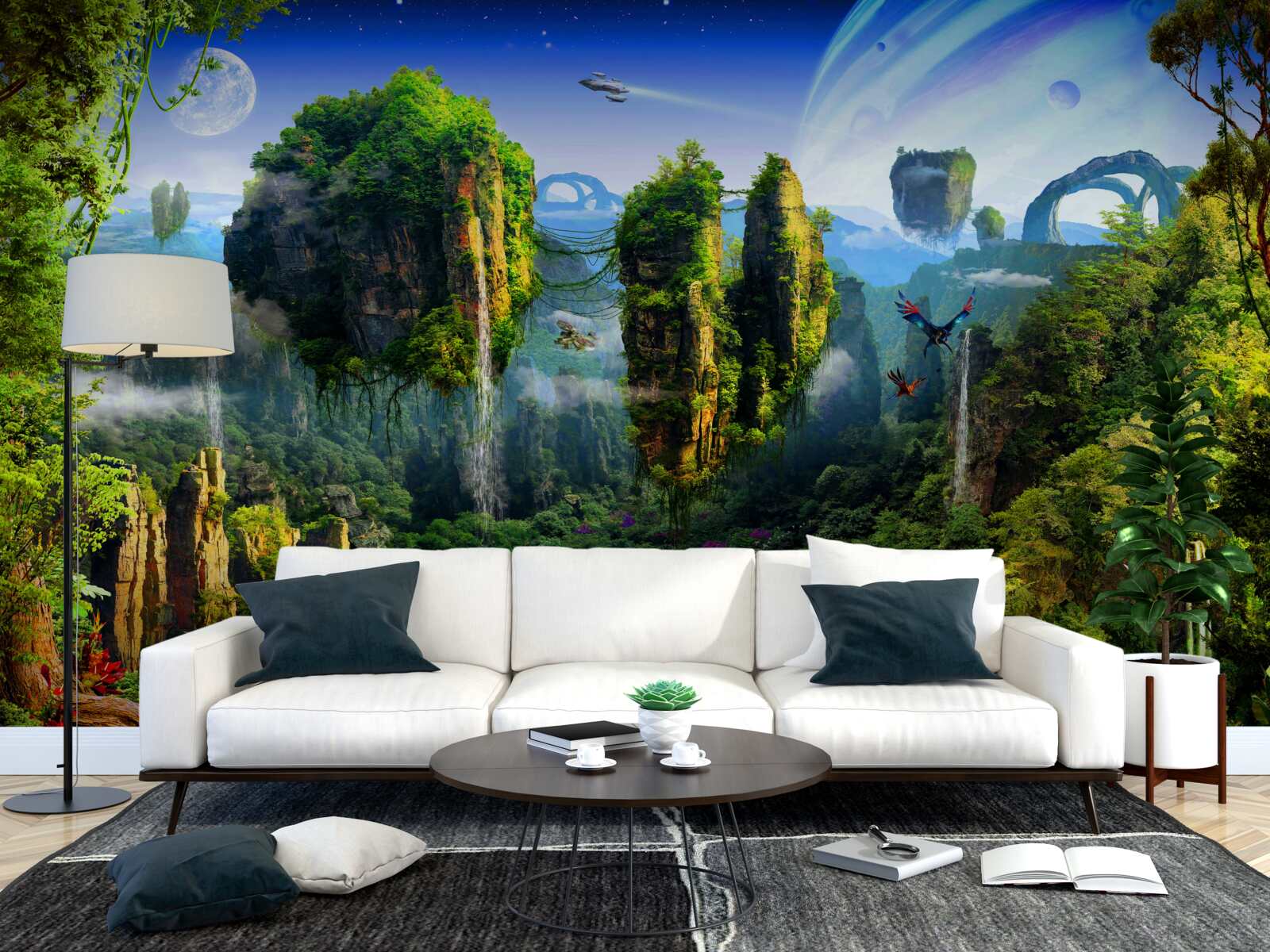 Fototapeta zelené mesto vo fantasy štýle