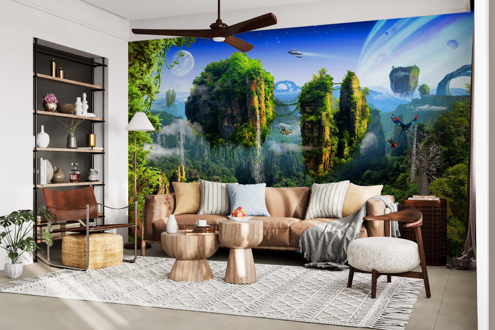 Fototapeta zelené mesto vo fantasy štýle