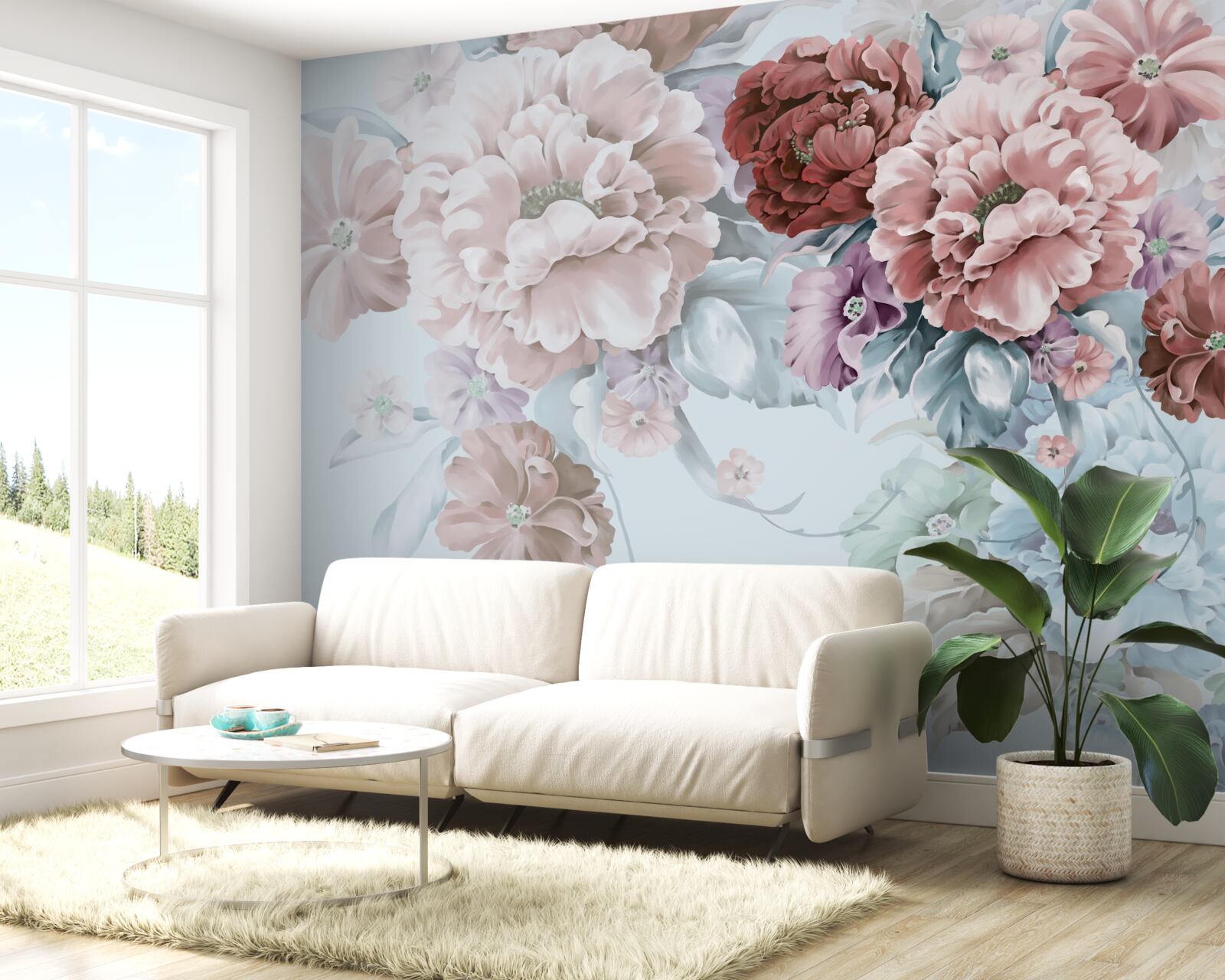 Fototapeta pivónia záhrada