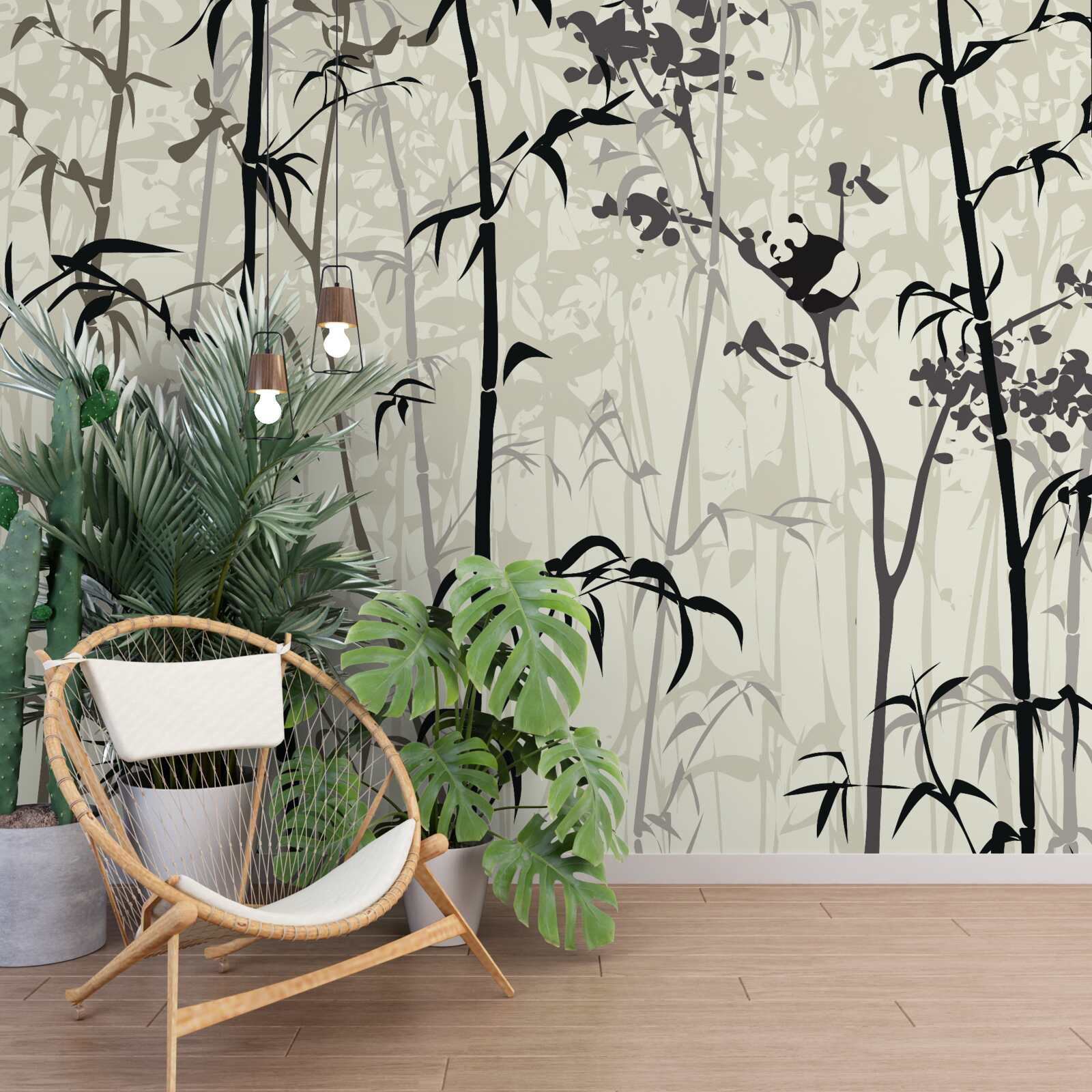 Fototapeta mláďa pandy sa skrýva v burine