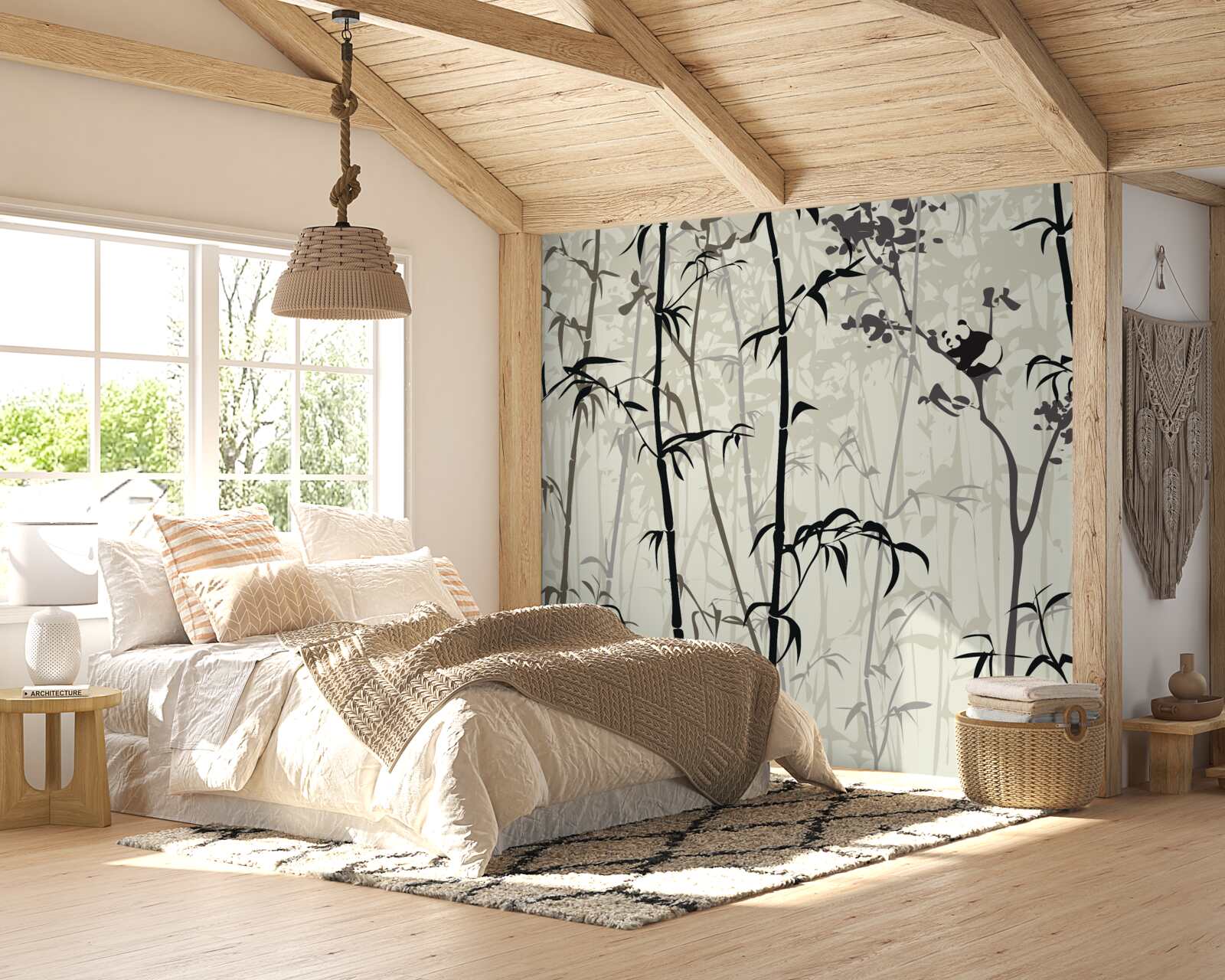 Fototapeta mláďa pandy sa skrýva v burine