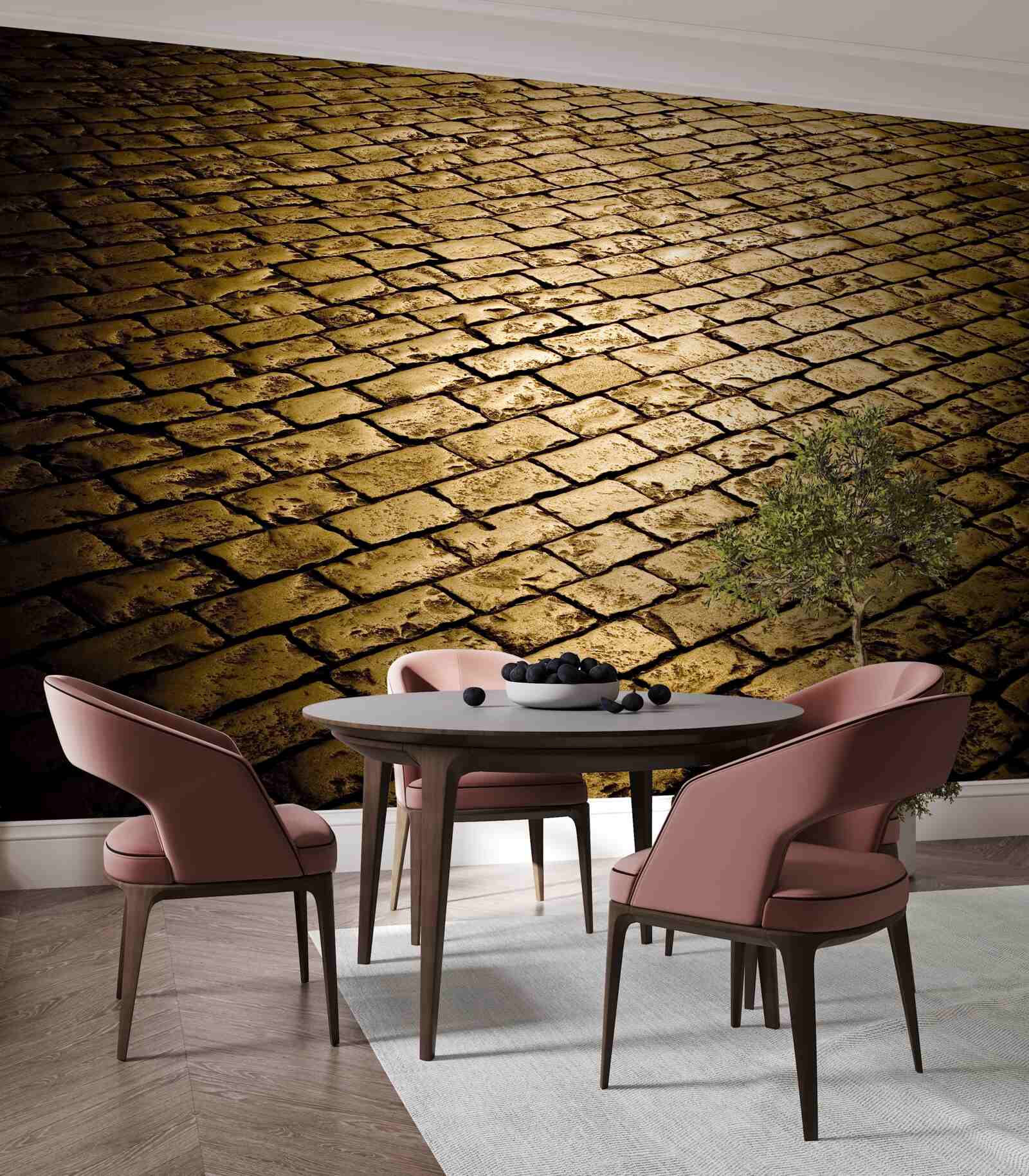 Fototapeta dlažobné kocky položené večer