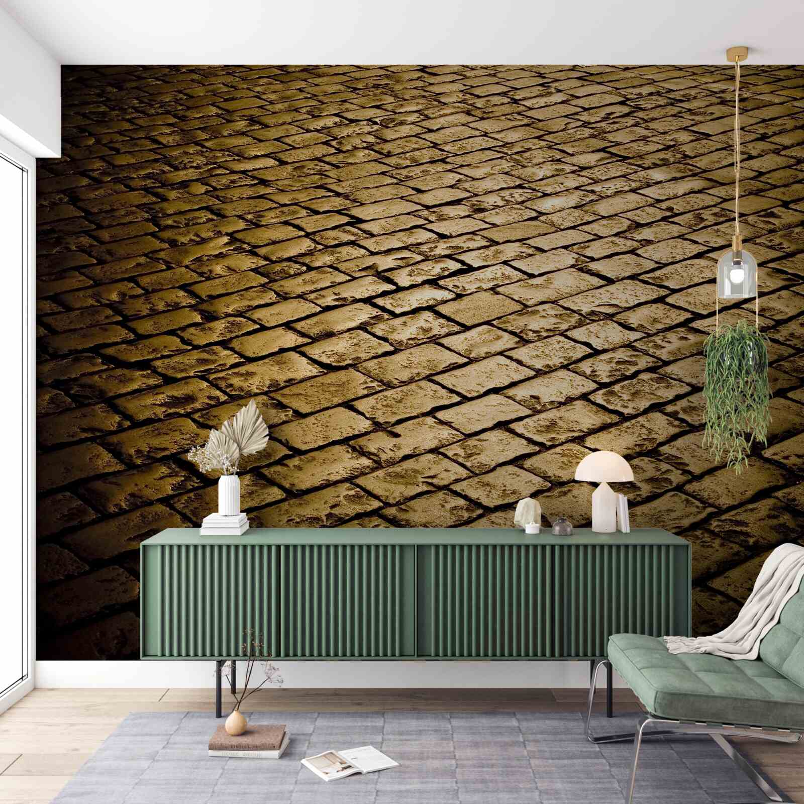 Fototapeta dlažobné kocky položené večer