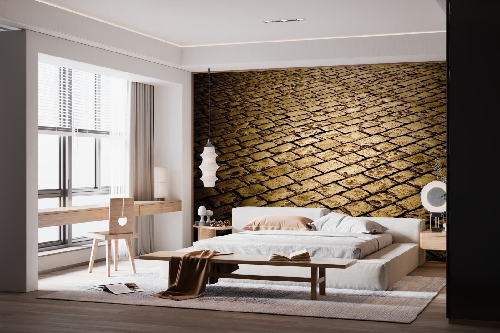 Fototapeta dlažobné kocky položené večer