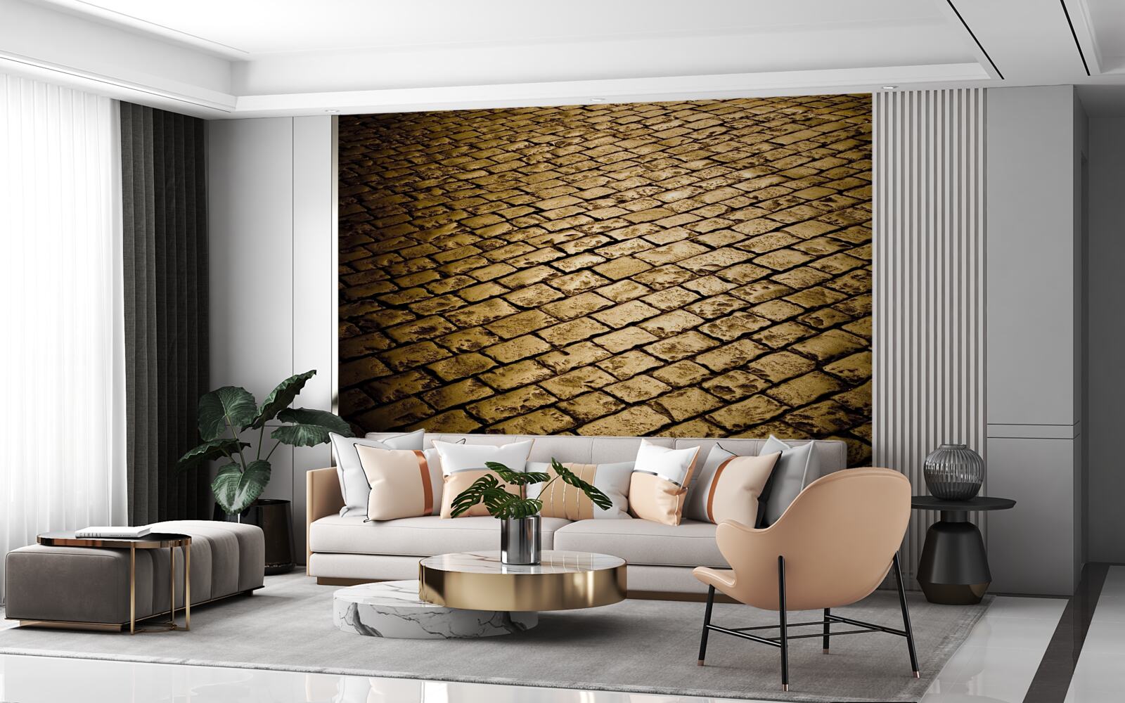 Fototapeta dlažobné kocky položené večer