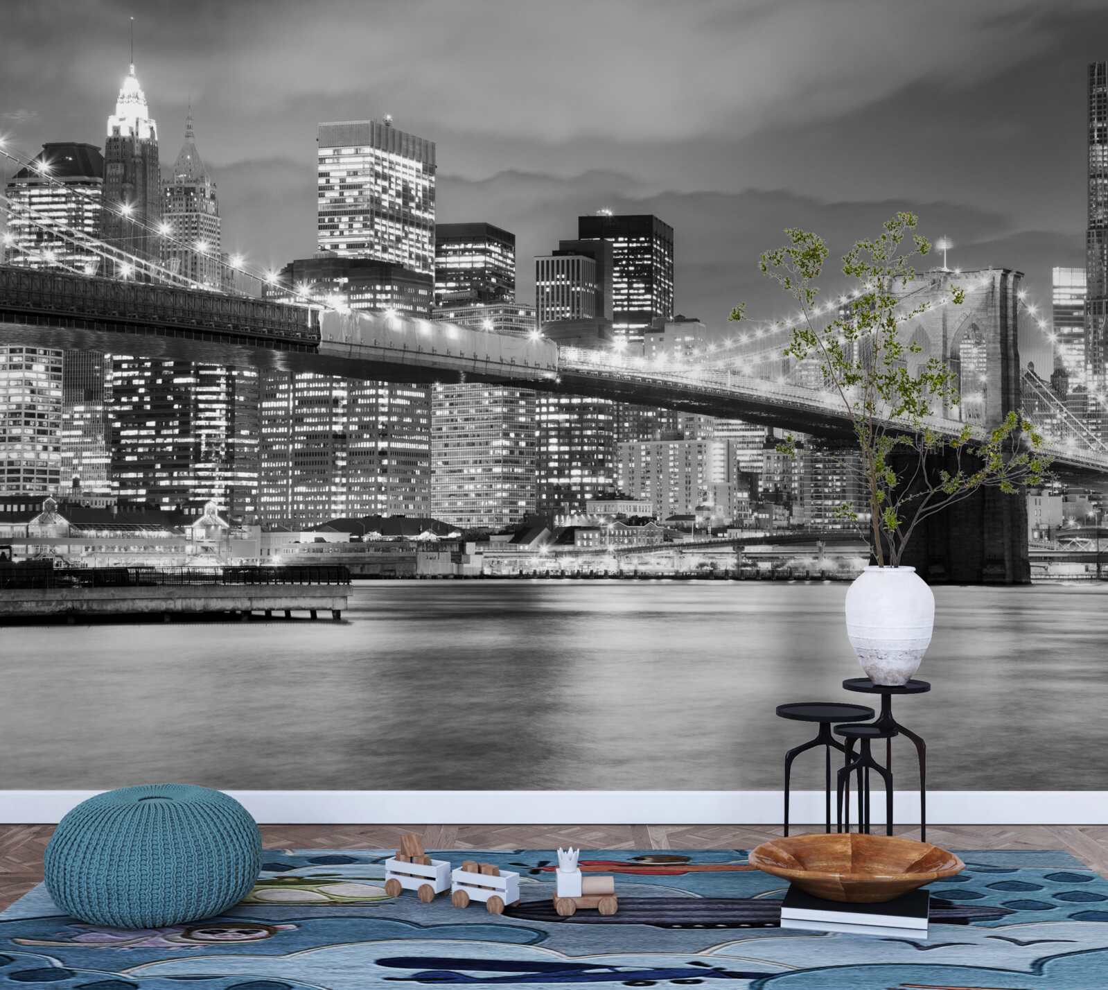 Fototapeta new york v odtieňoch čiernej a bielej