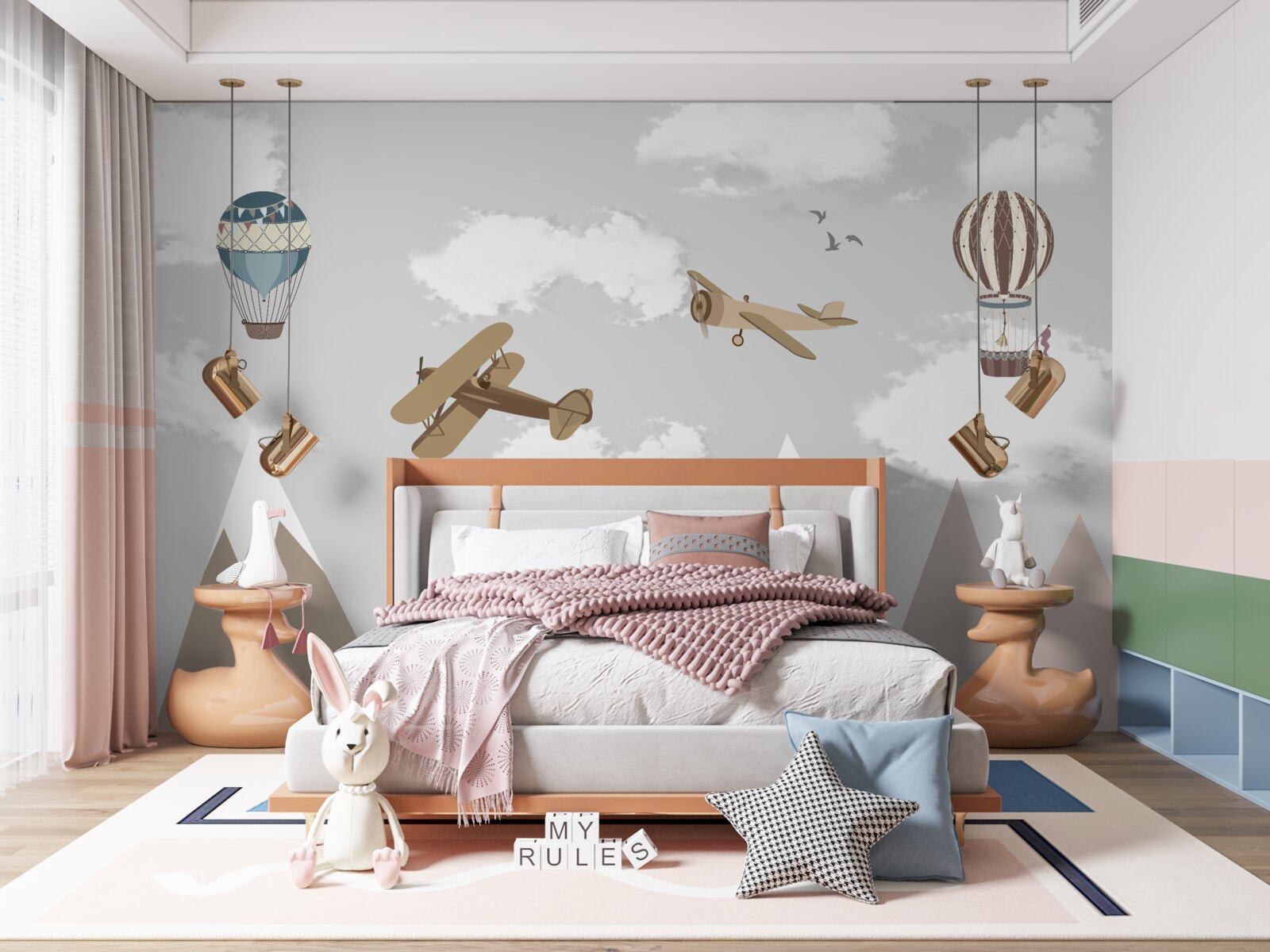 Fototapeta zariadenia plávajúce nad horskými štítmi